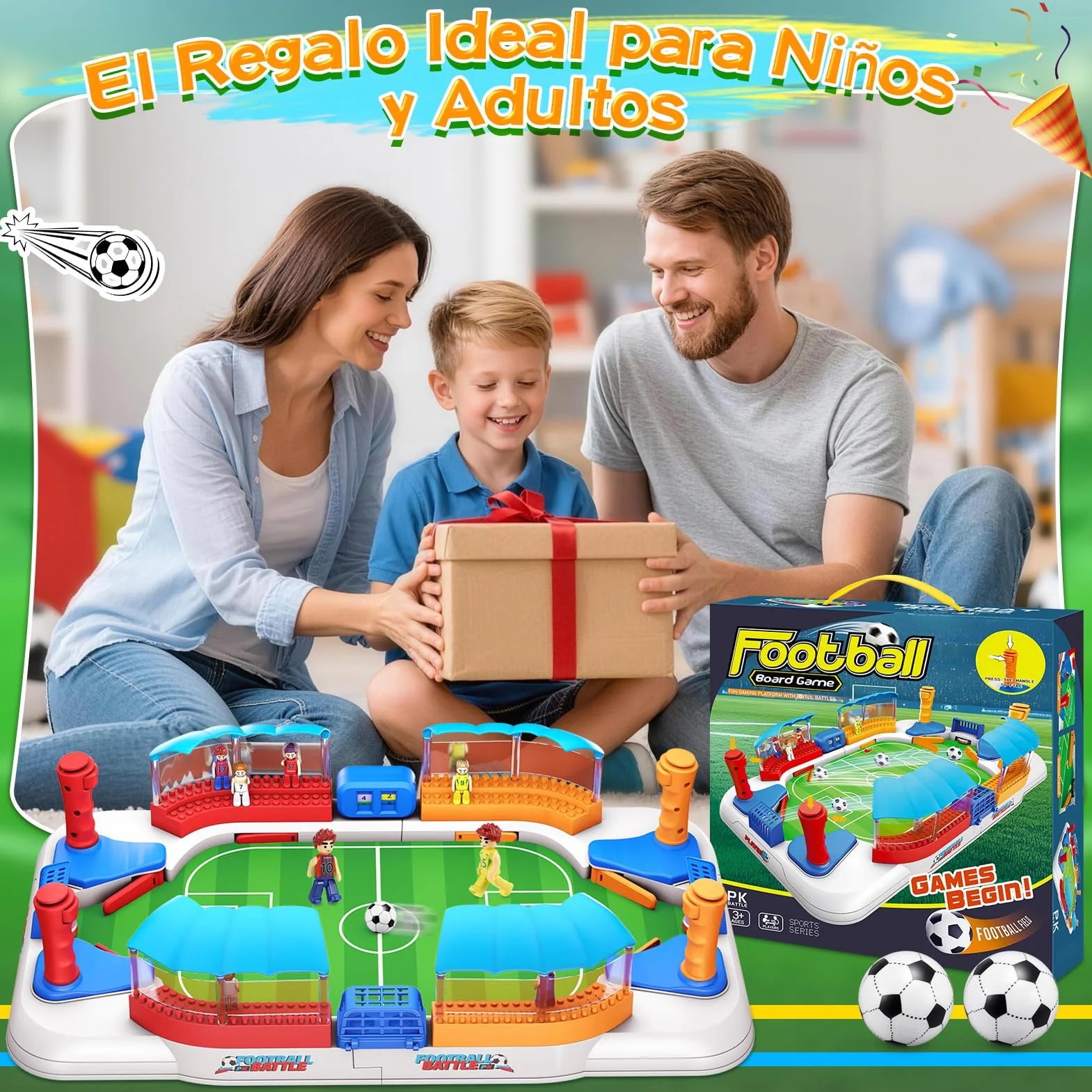 Mini Futbolines para Niños Adultos - Juegos de Mesa Interactivos