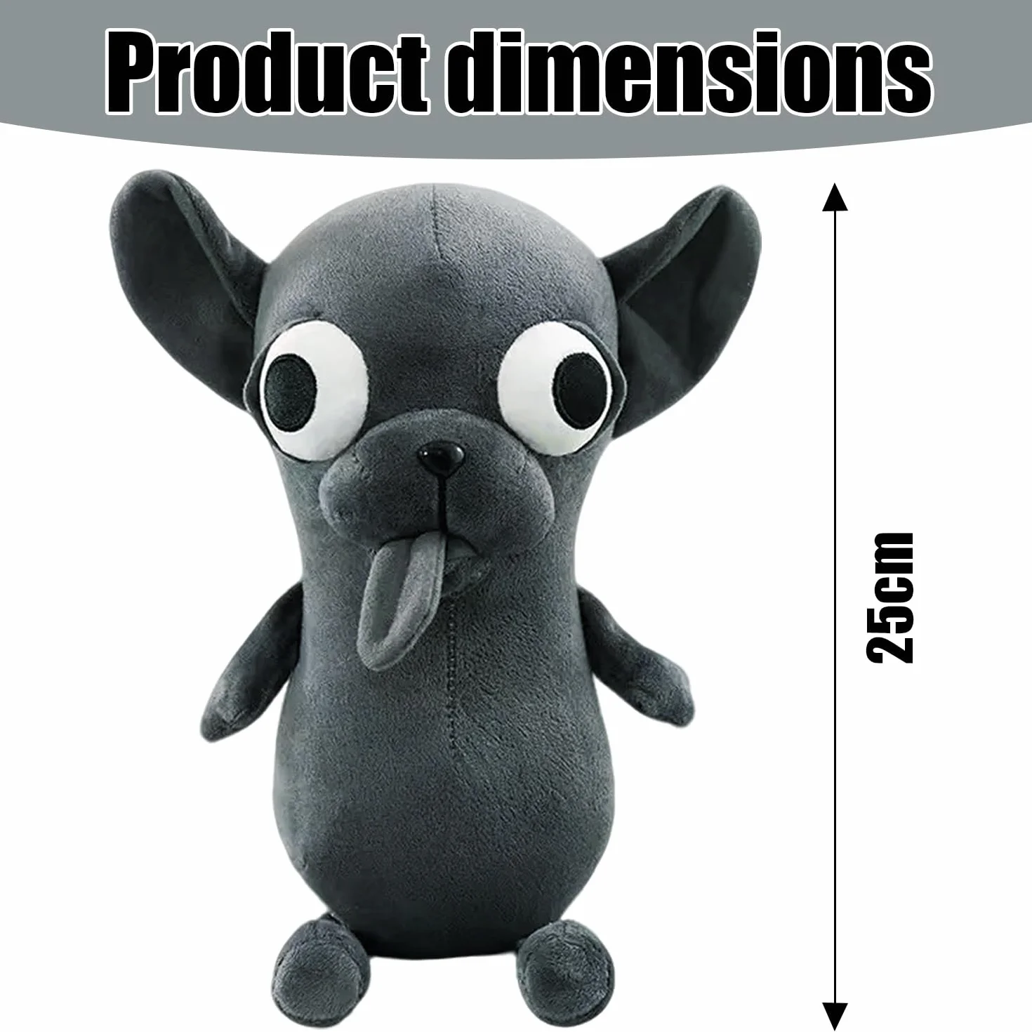 Juguete de Peluche de Chihuahua, 25 cm Muñeco de Peluche Chihuahua, Lindo juguete de peluche para cachorro, Divertido Chihuahua de Ojos Grandes, Chihuahua Plush Toys, Regalos para Niños y Niñas