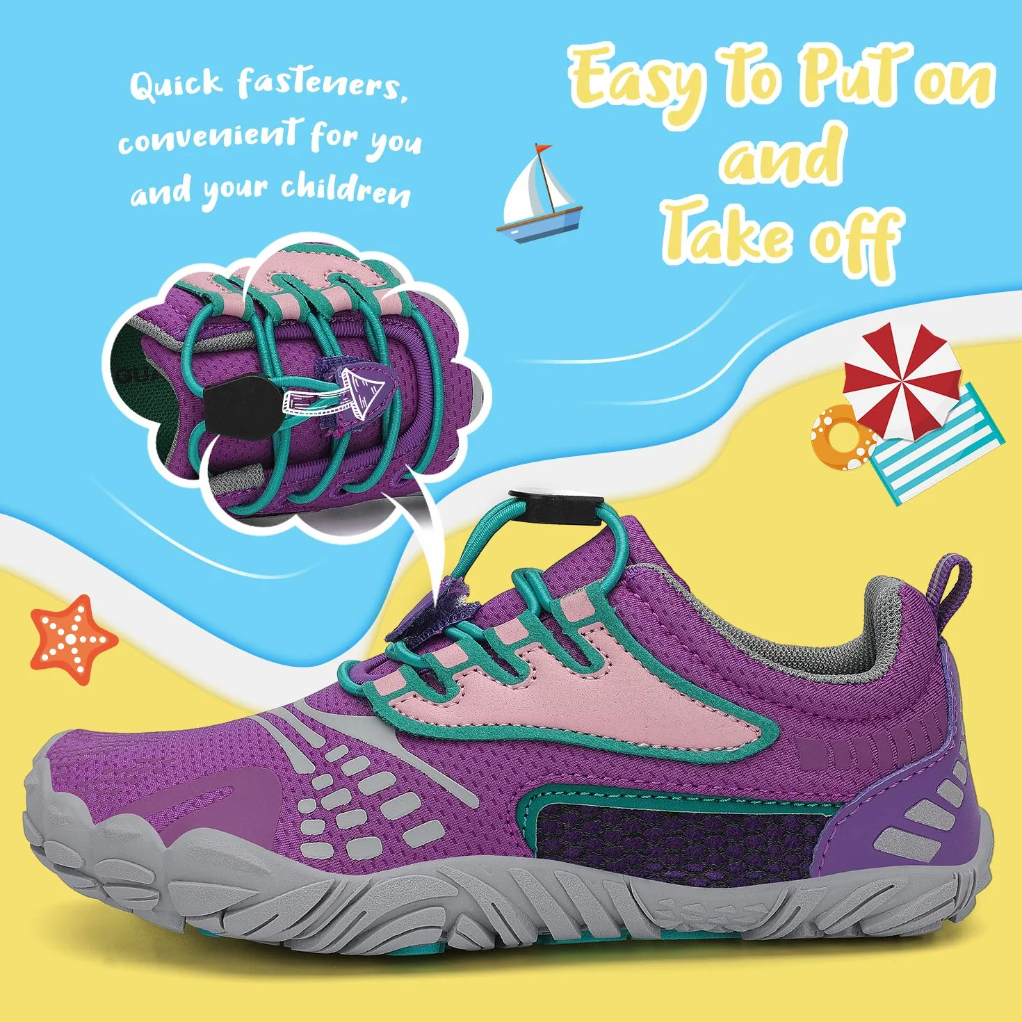 Saguaro Zapatos de Trail Niños Transpirable Antideslizante