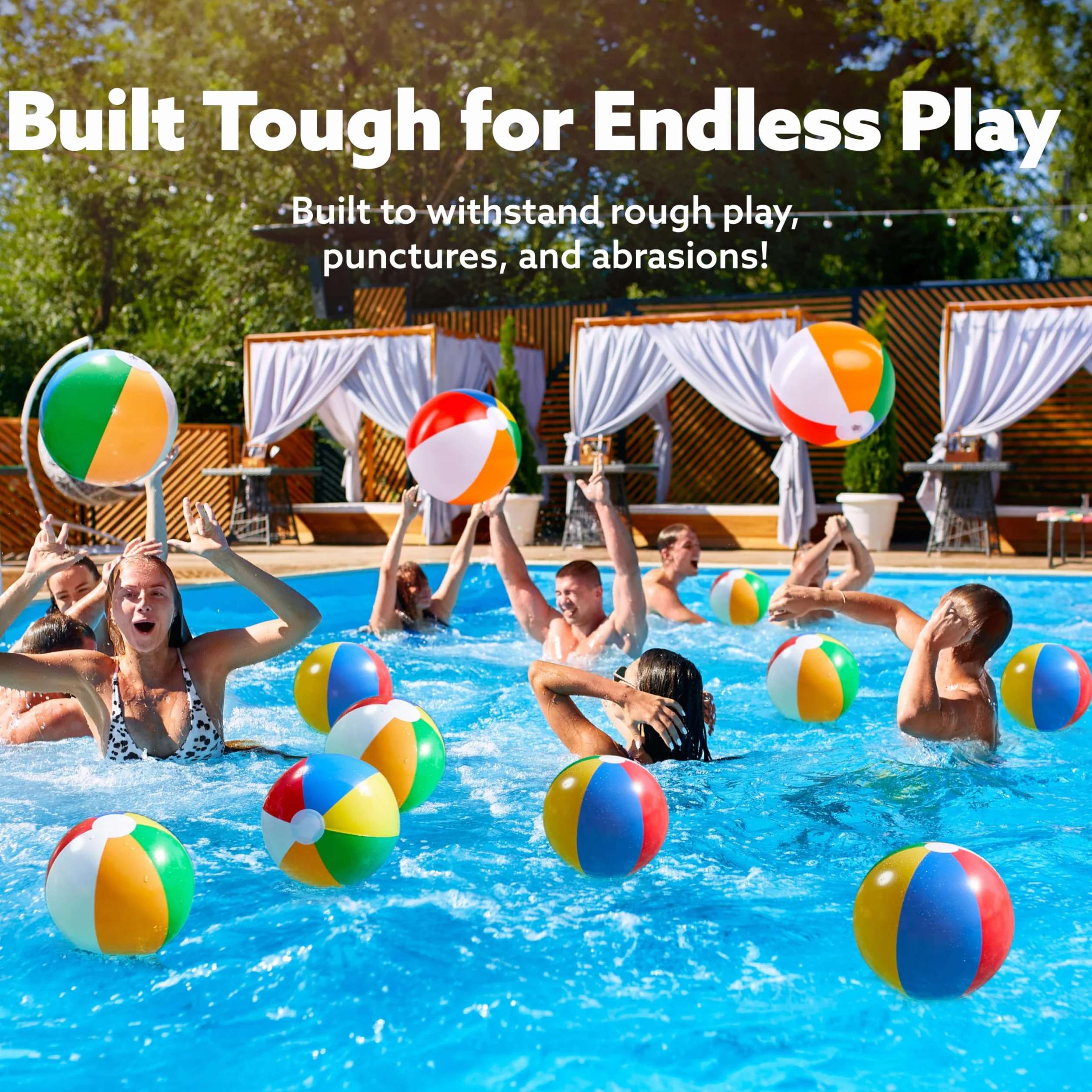 JOYIN 20cm Pelota de Playa ;Pelota Hinchable Juguetes inflables Pelota de Playa en Colores de Verano