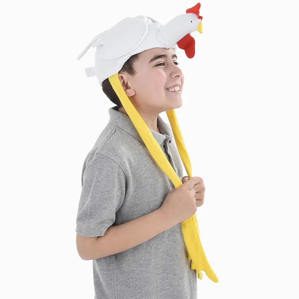 Gorros de pollo, perfectos para fiestas, festivales y Mardi Gras, paquete de 6