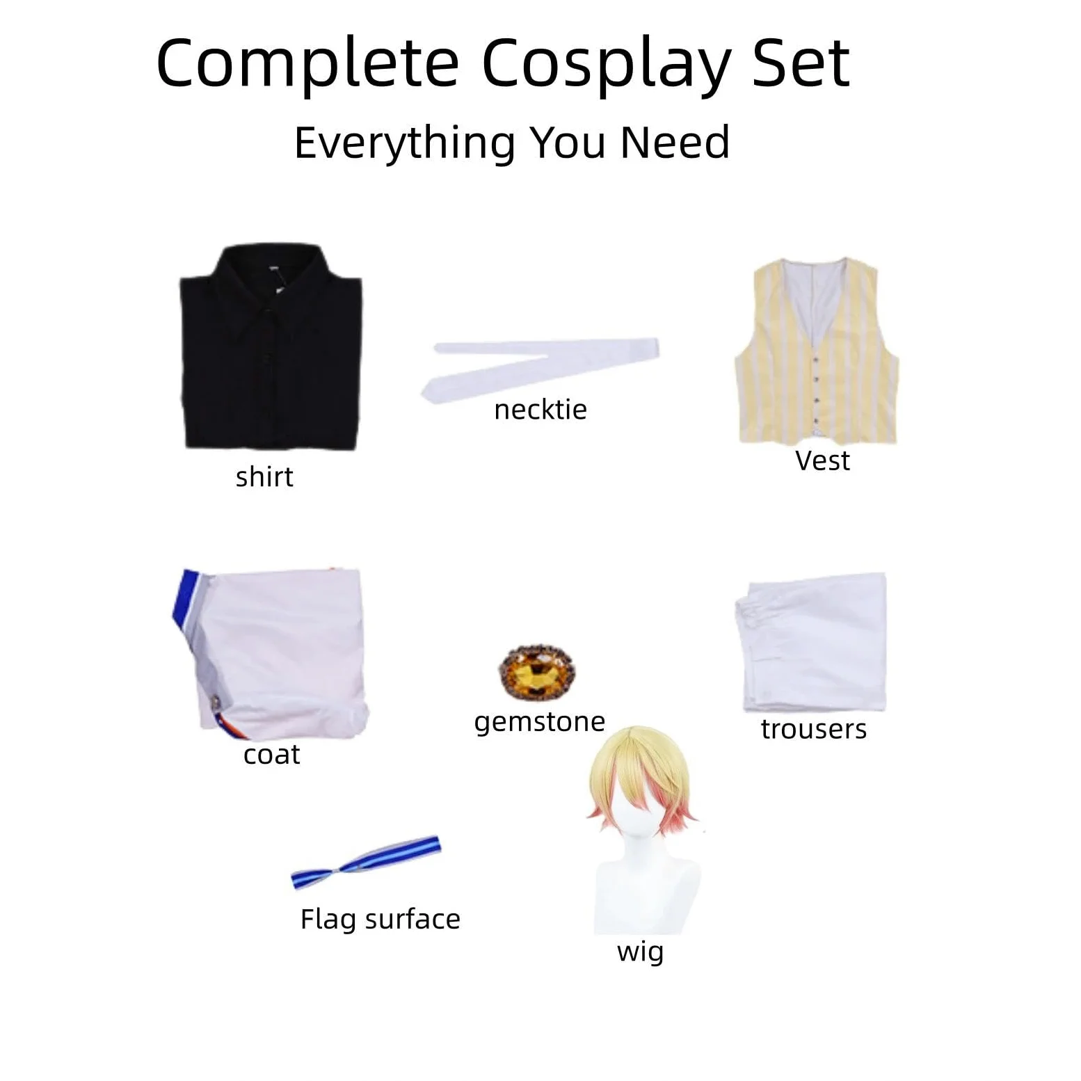 Disfraz de Halloween para Adultos, Conjunto Completo de Cosplay Juego de Rol Carnaval – Estilo Tsukasa Tenma