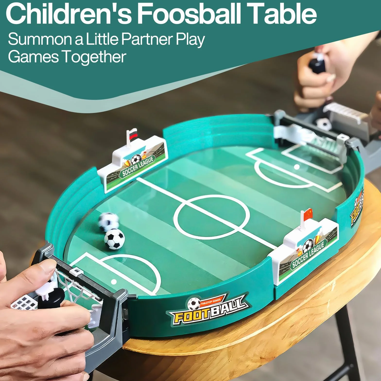 Mini Juego de Fútbol 8 Bolas, Futbolin Futbolines para Niños, Juegos de Mesa de Fútbol, Rompecabezas Juguete Interactivo Entre Padres e Hijos para Ninos