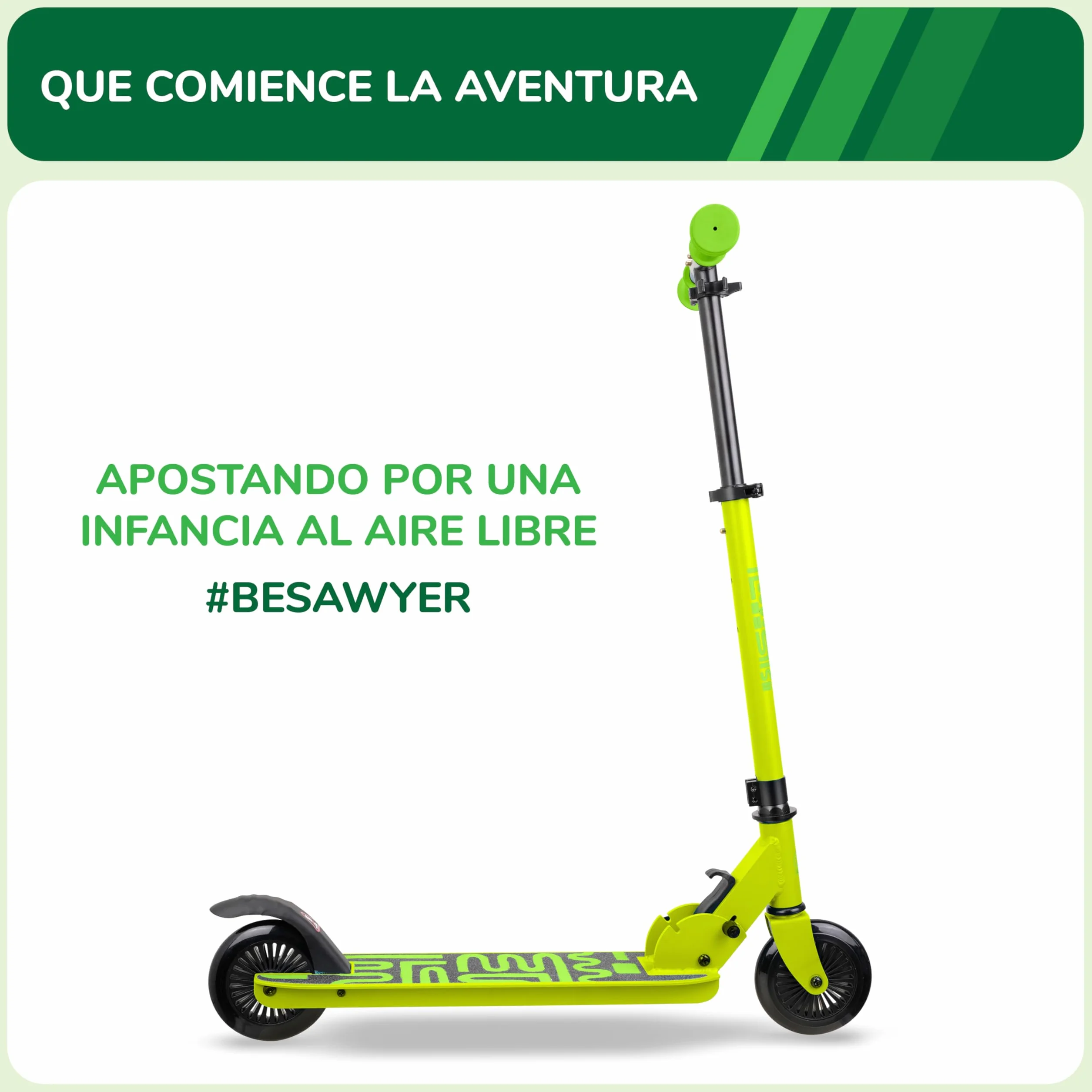 Sawyer Bikes - Patinete Infantil Ajustable - Niños 4 a 7 Años