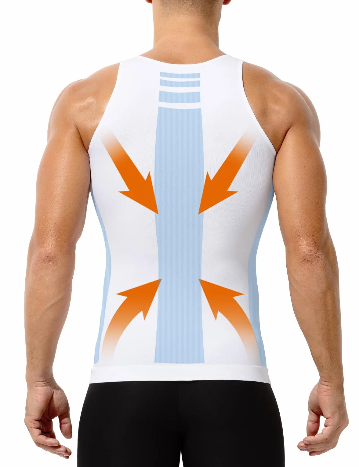 Casey Kevin Camiseta Compresión Hombre Elasticidad Faja Reductora Body Shaper