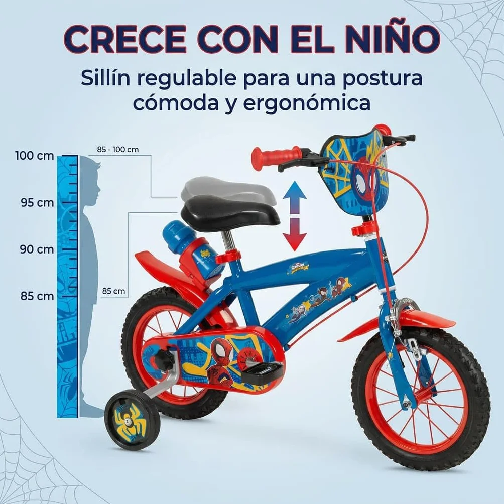 TOIMSA Bicicleta 12" Spiderman Huffy (3/5 años)