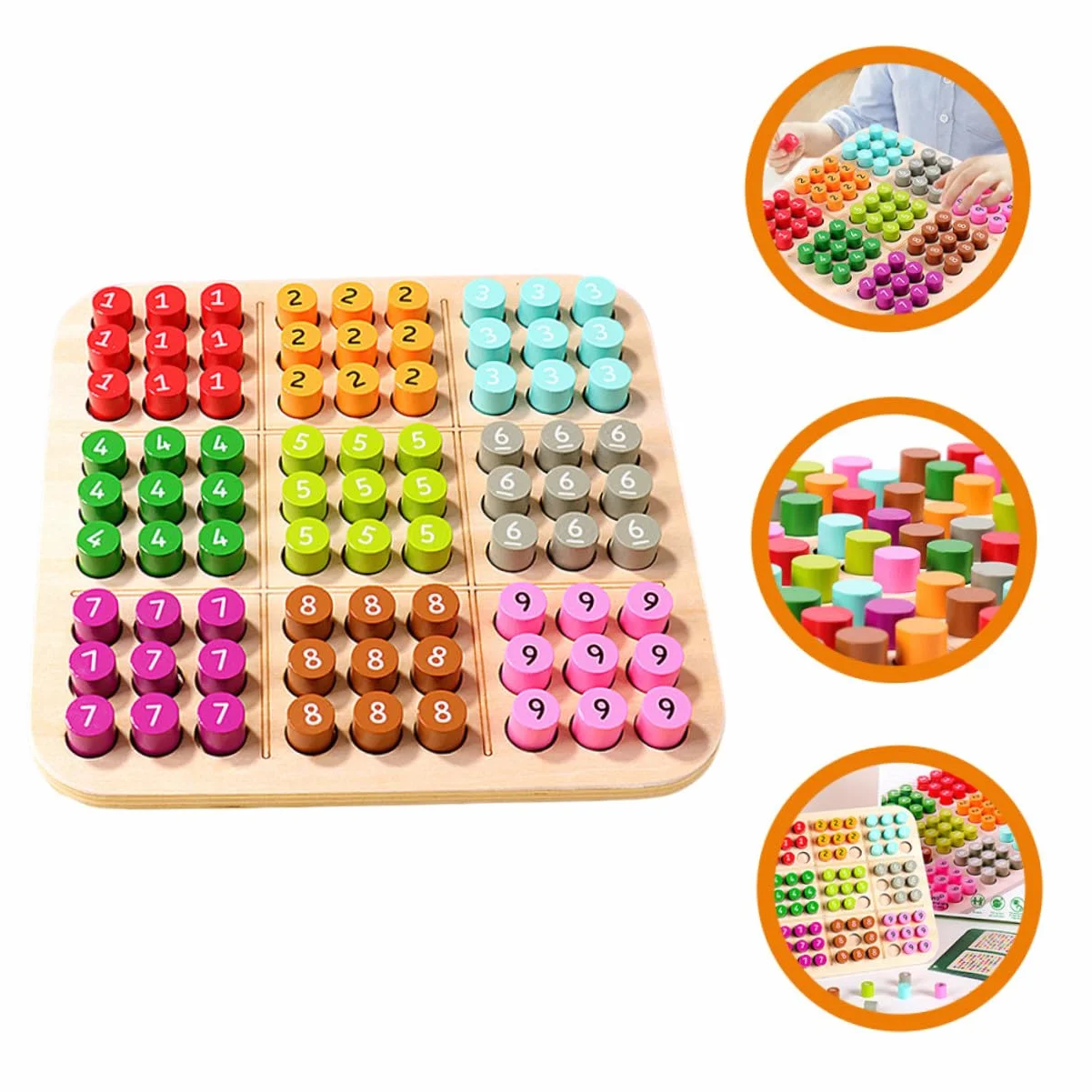 Milisten Juego de Sudoku Educativo para Niños y Niñas, Material Sintético, Desarrolla Habilidades Lógicas, Adecuado para Familias y Grupos, Set de 1 Unidad