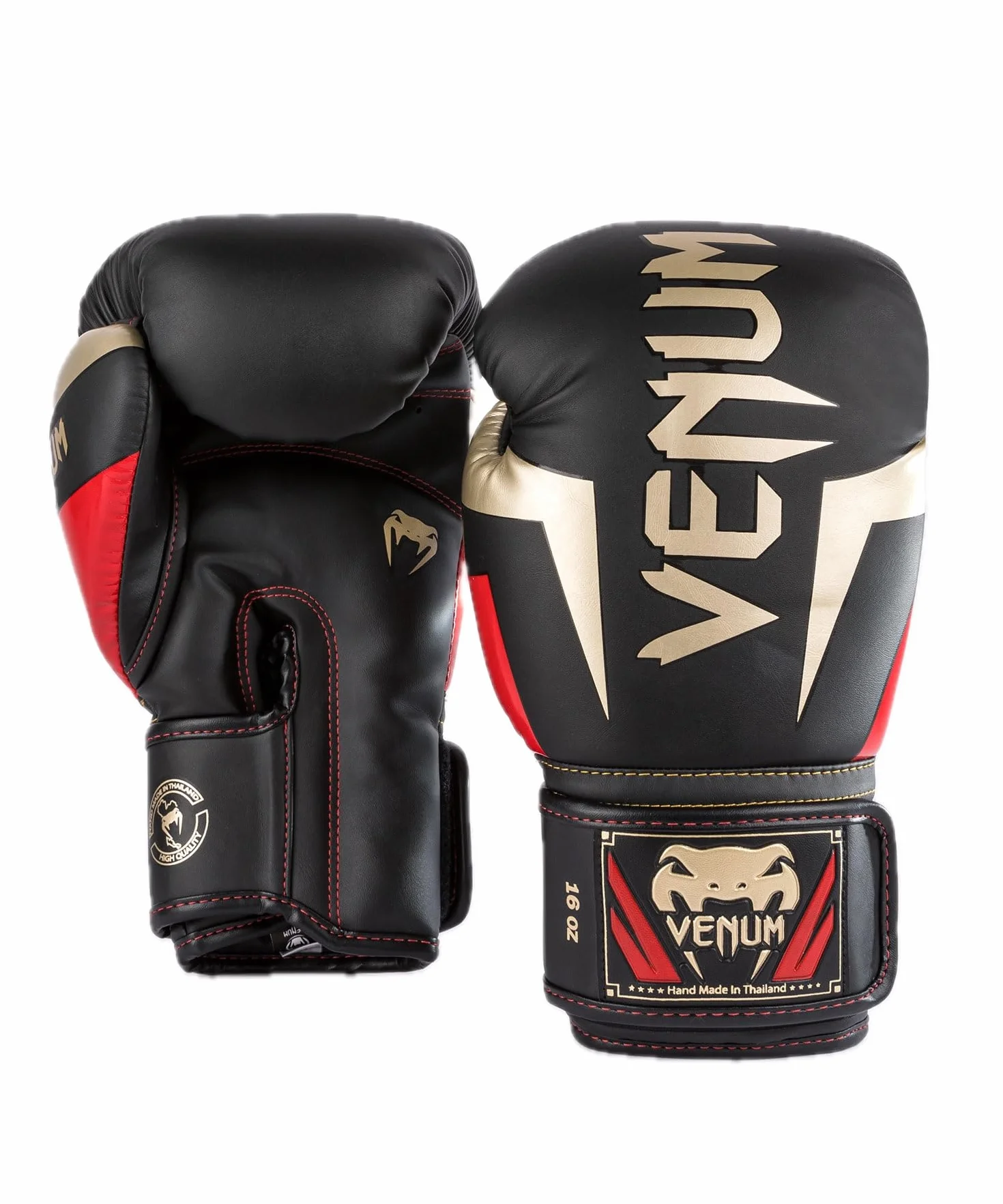 Venum Elite Guantes de Boxeo 14 Oz Negro Dorado Rojo
