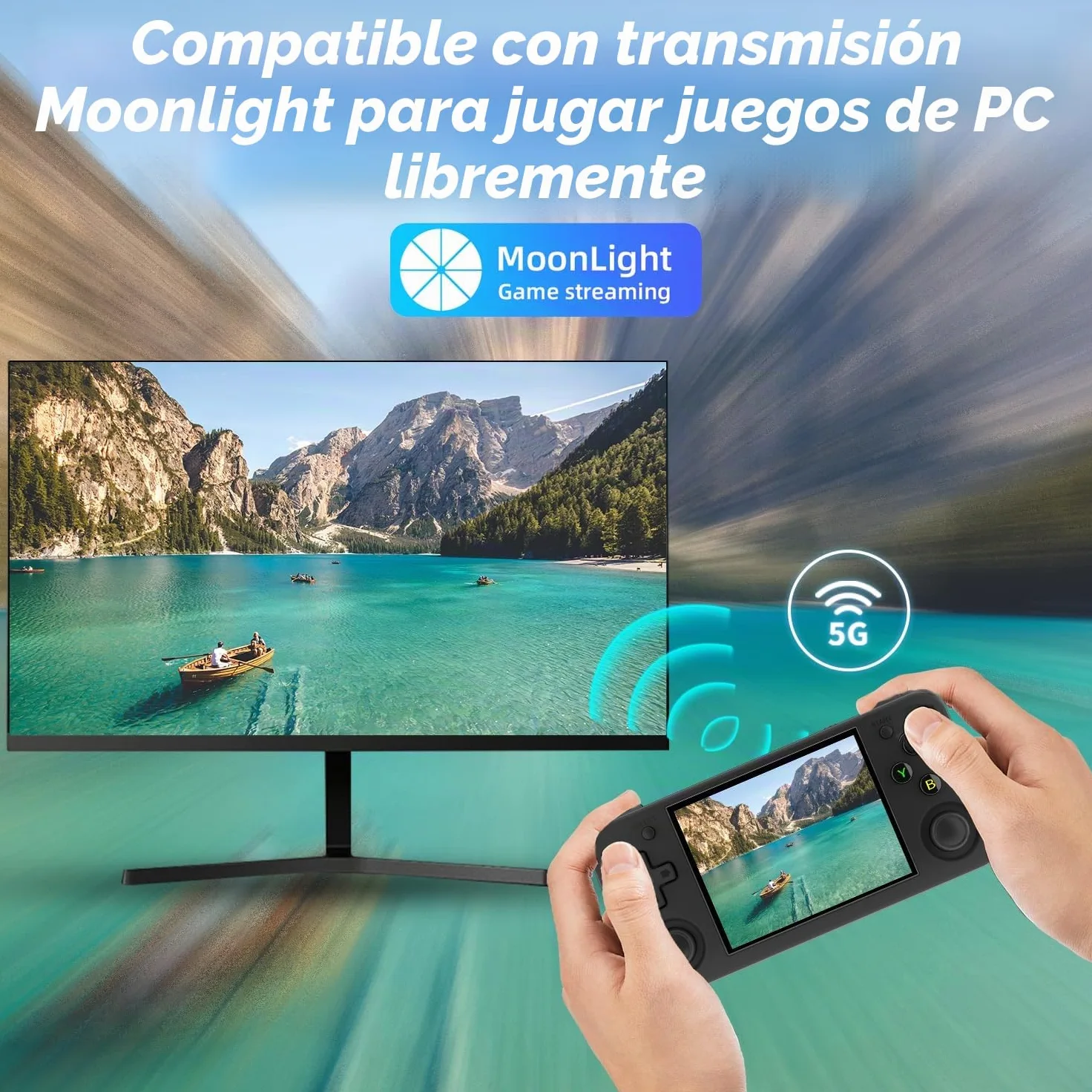 Anbernic RG35XX H - Consola de juegos de mano retro, pantalla IPS OCA de 3.5 pulgadas, sistema Linux, juegos clásicos precargados de 64 GB, WiFi Bluetooth, salida HDMI, ideal para viajes, viajes