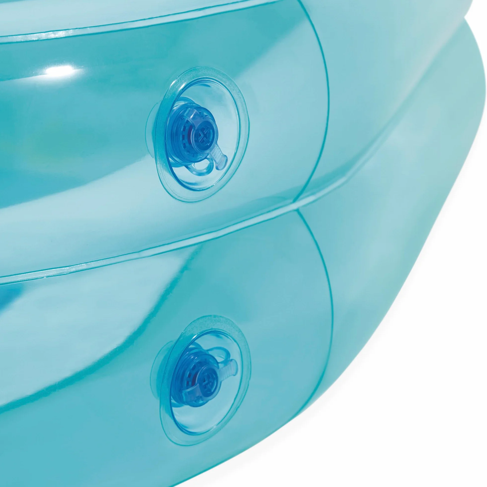 Intex Piscina Hinchable Infantil, 3 Anillos Azul Transparente, 163x107x46 cm, 230 litros, Vinilo Resistente, tapón de desagüe, Uso Exterior, jardín, Verano, Incluye Parche de reparación (57482)