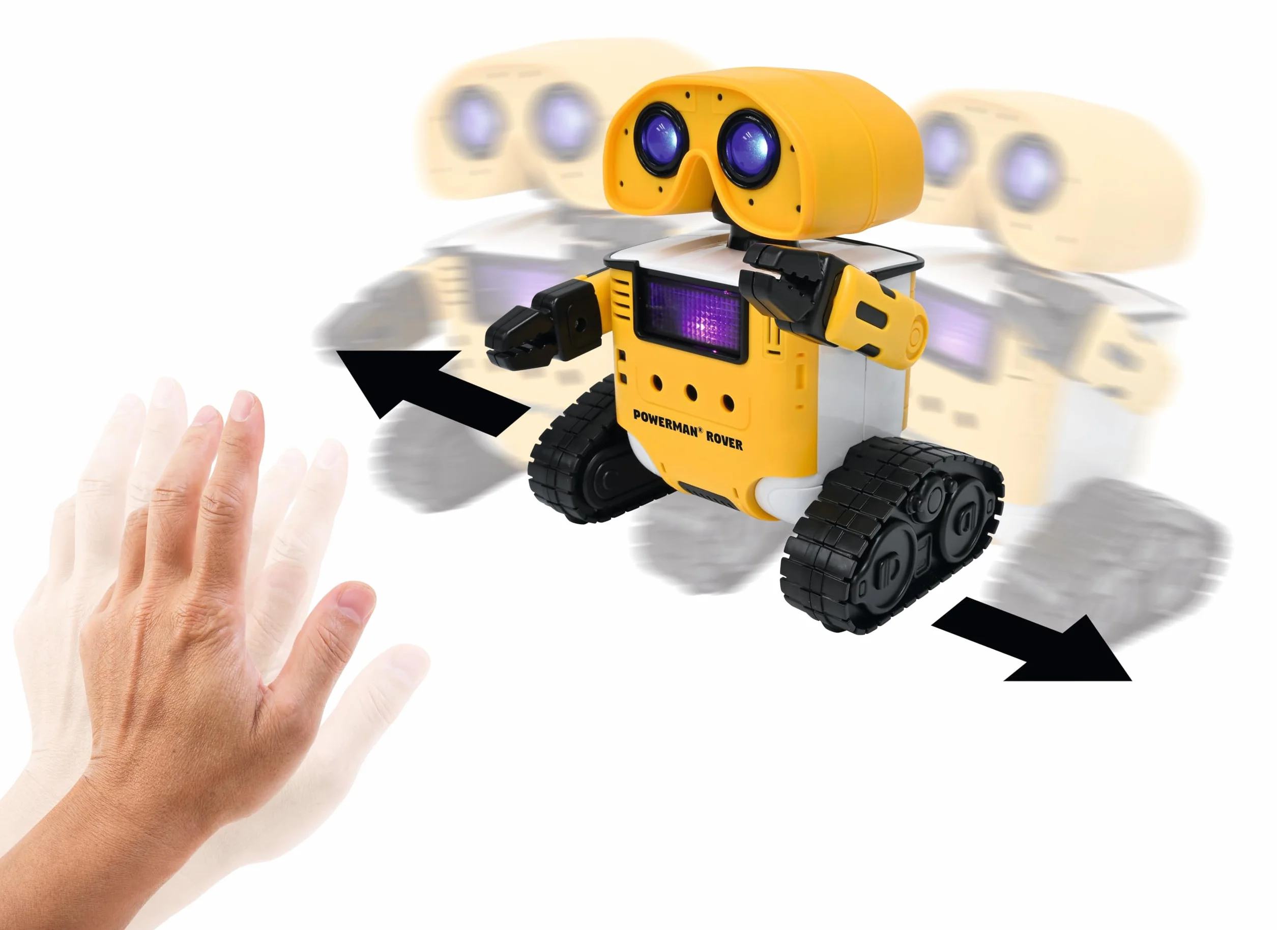 LEXIBOOK, Powerman Rover, Tu Adorable Robot controlado a Distancia, Control Remoto y por Gestos, Reproduce música y Baila, Repite lo Que Dices, Efectos de luz y Sonido, Programable Stem, ROB14