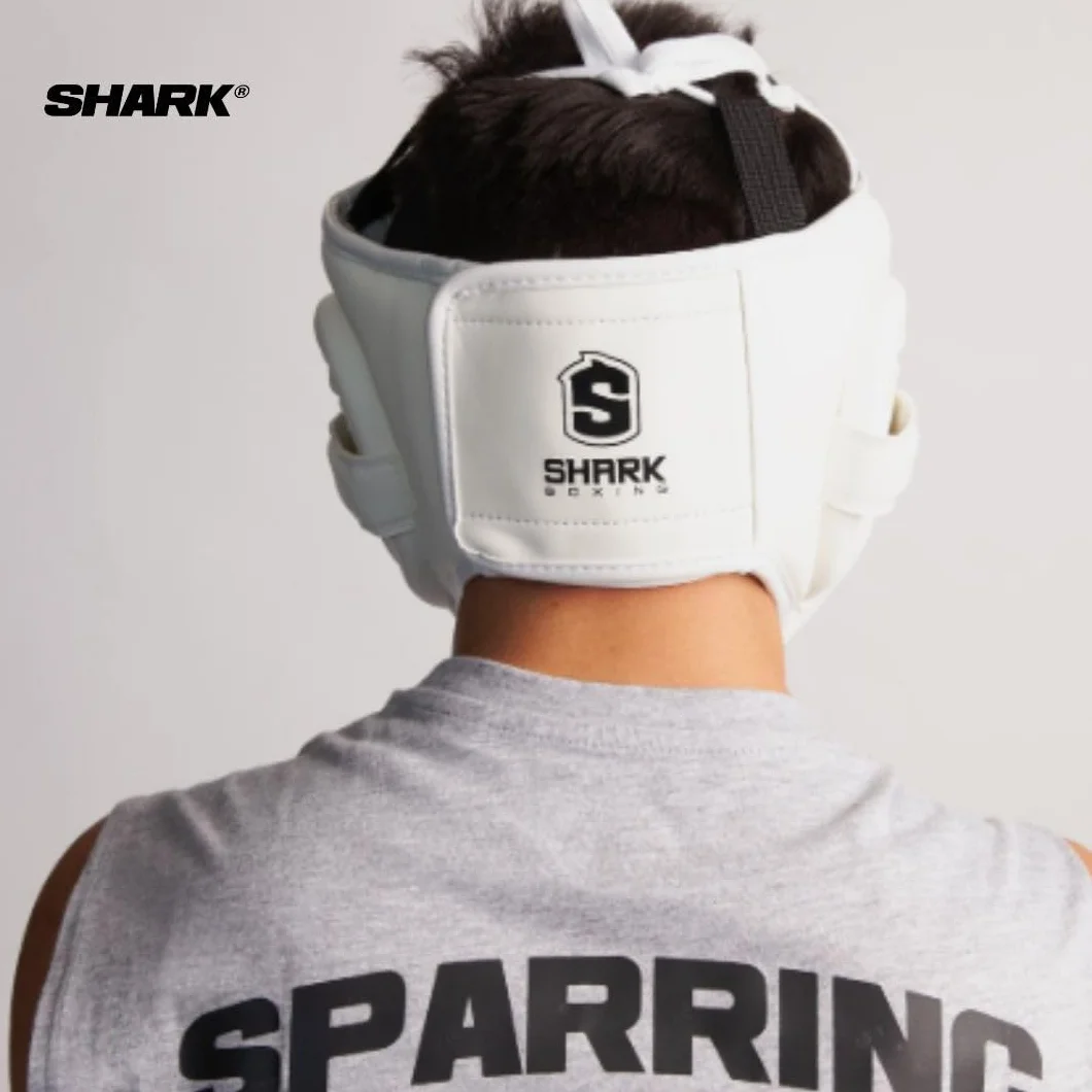 Casco Boxeo Ranger con Barra Piel Acabado Mate Interior Ante Antideslizante Doble Acolchado Frontal SHARK BOXING