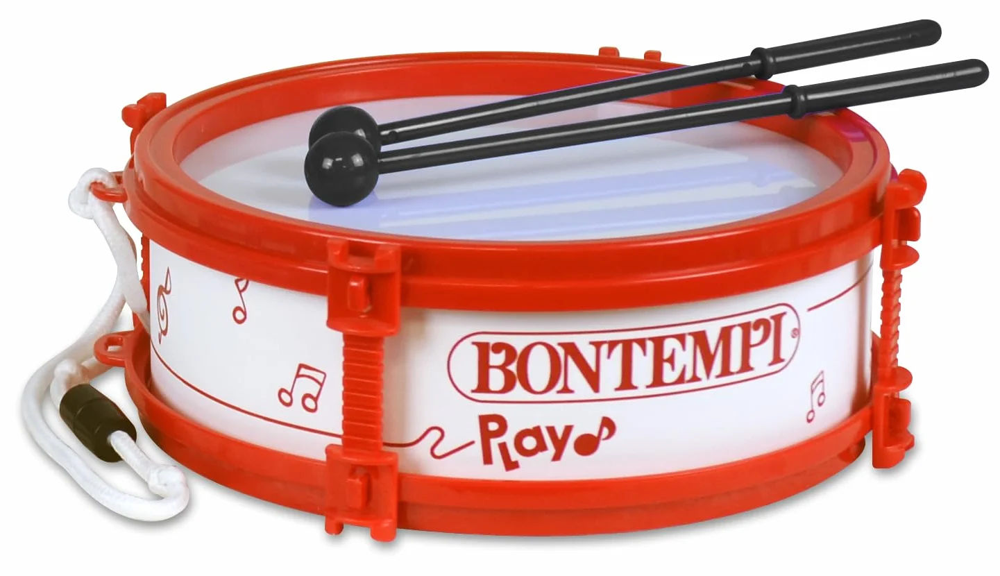 BONTEMPI - Tambor con Correa Completo con Baquetas, Sonido Realista, Diámetro 150 mm