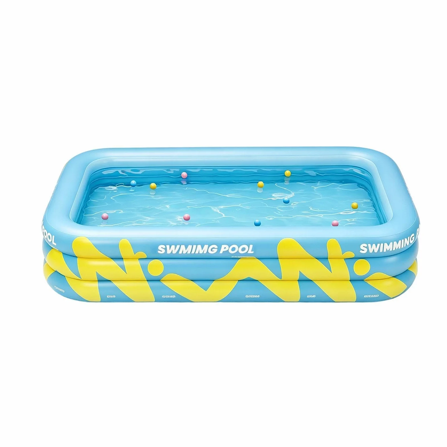 Piscina Hinchable Infantil 209,8 X 144,8 X 55,9 Cm Parque De Bolas | Piscina Exterior Hinchable Para Divertidas De Verano Al Aire Libre En Jardín, Patio Trasero, Césped Y