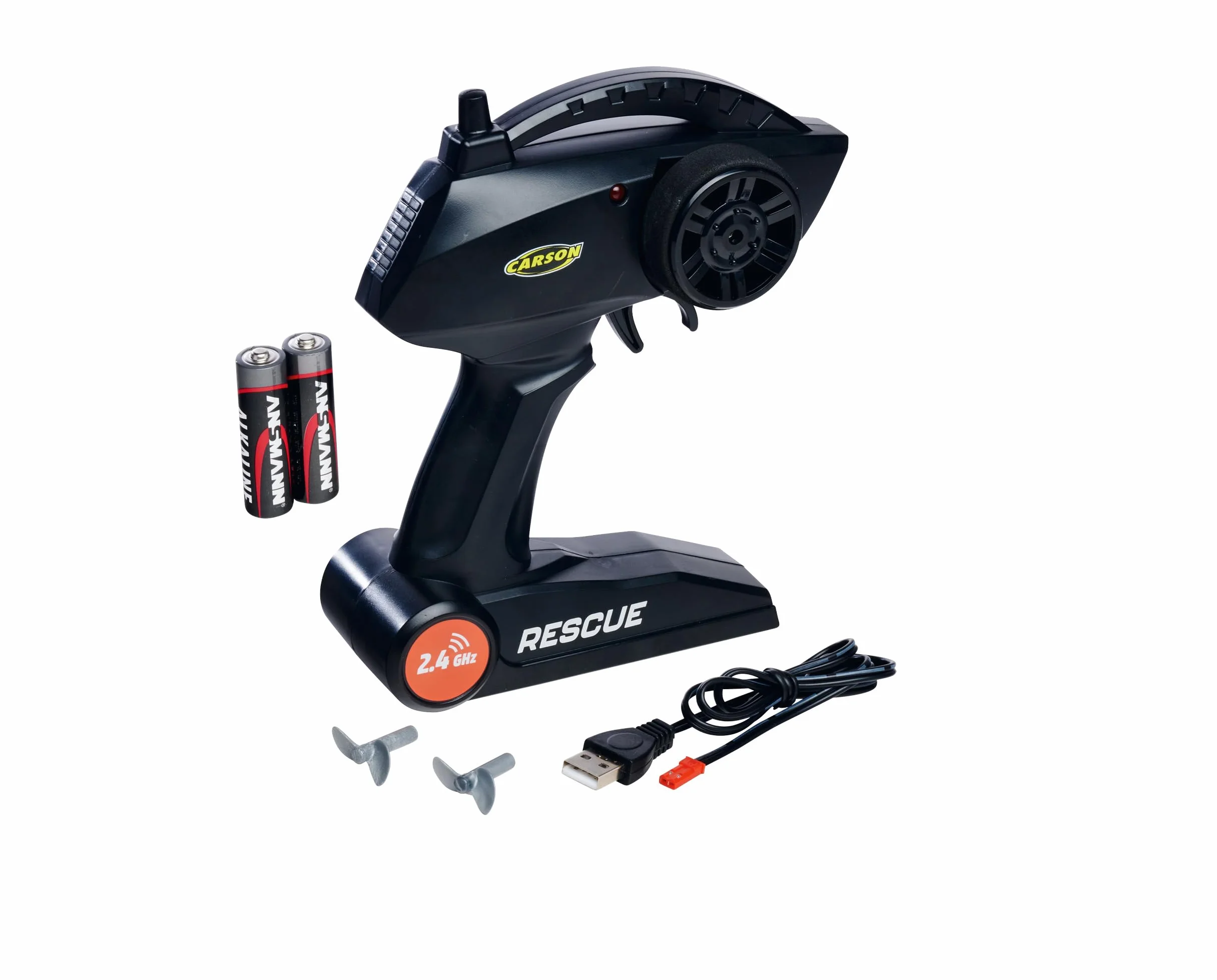 Carson 500108058 RC Rescue 2.4G 100% RTR - Barco teledirigido, Barco RC, Juguete teledirigido para niños y Adultos, Incluye Mando a Distancia