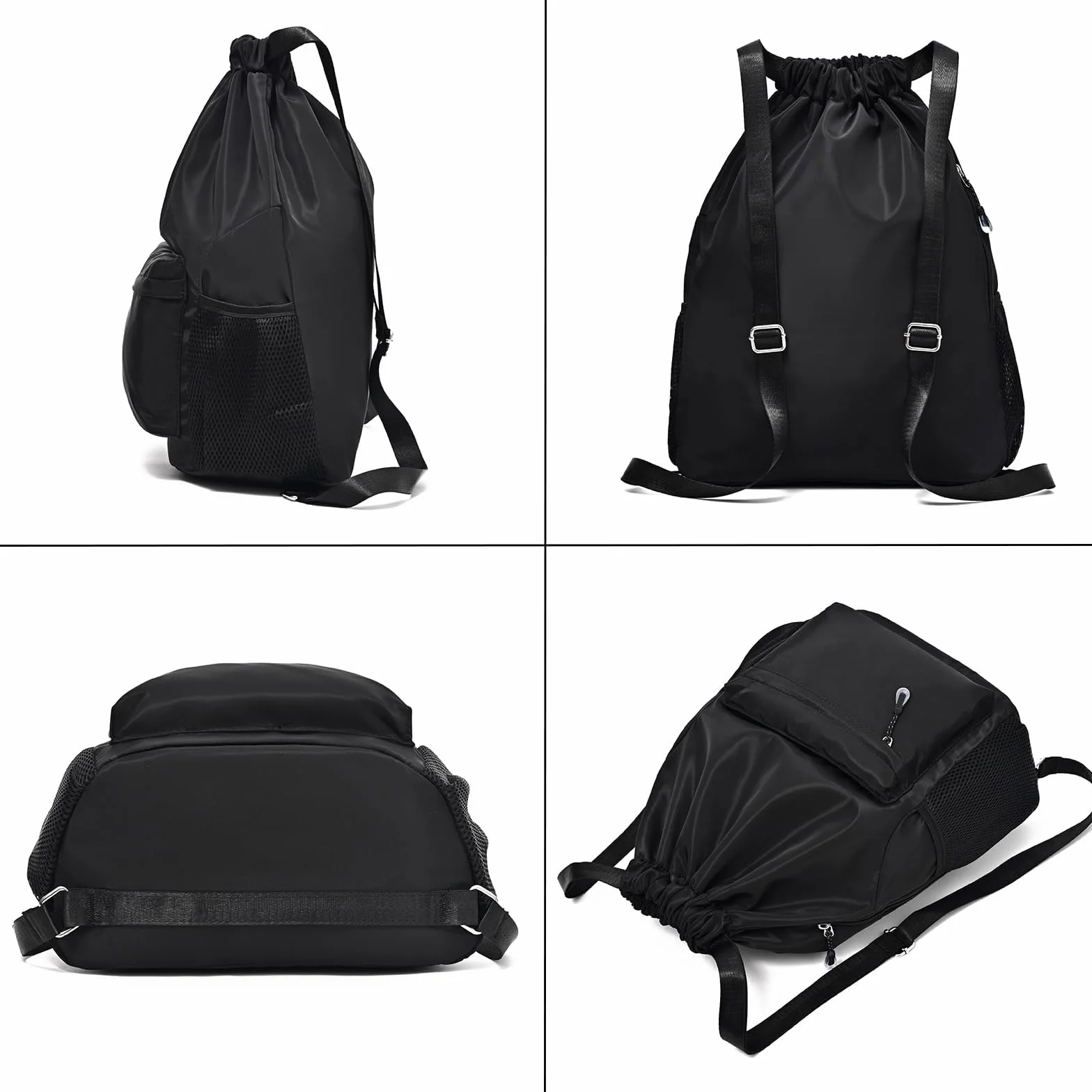 Mochila Deportiva Impermeable 20L Negro Unisex Viaje