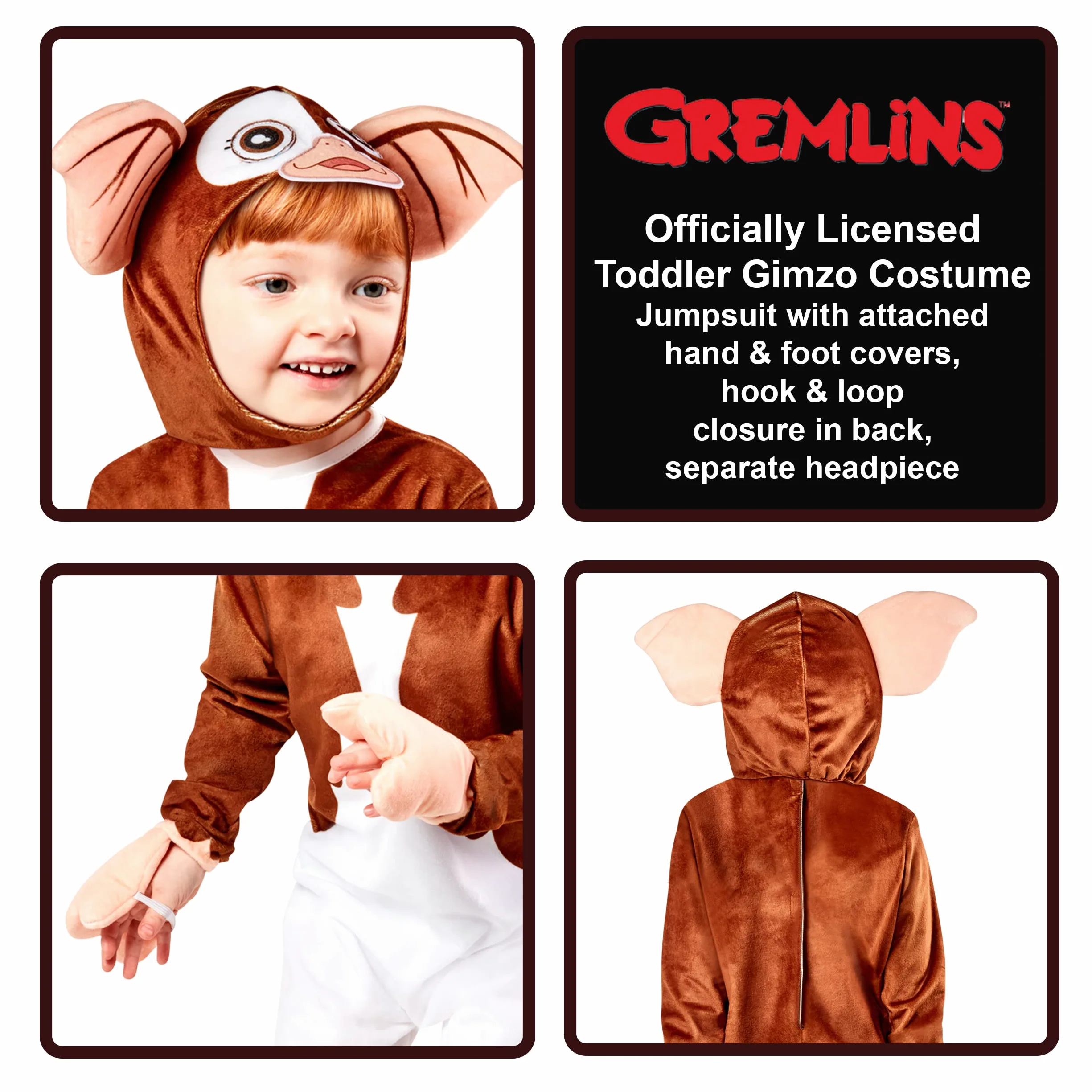 Rubie's Disfraz de Gremlins Gizmo para bebé/niño pequeño y tocado para bebé/niño pequeño