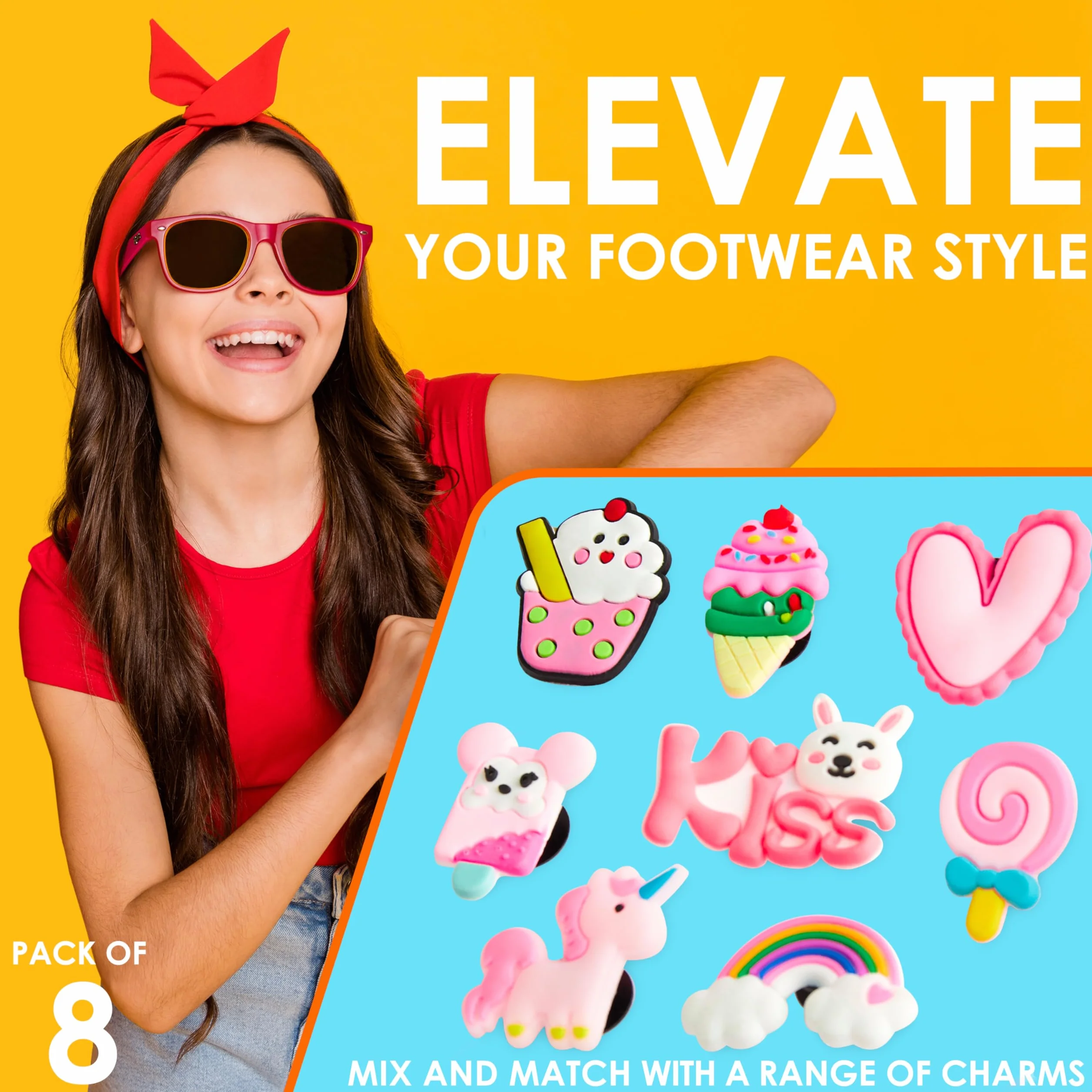 CityComfort Zuecos Niña con Charms Removibles Playa Piscina