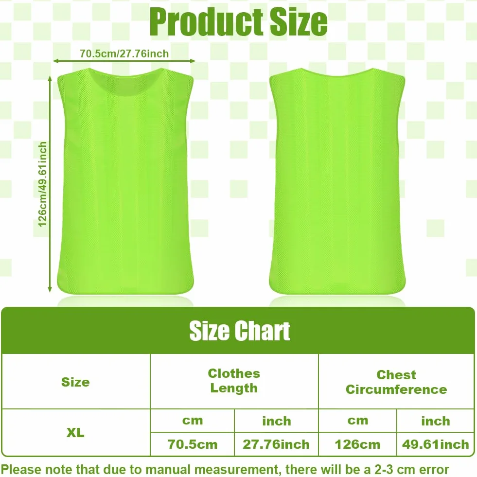 Petos Futbol 6Pcs Chaleco de Entrenamiento de Malla Transpirable para Niños Adultos Fútbol Baloncesto