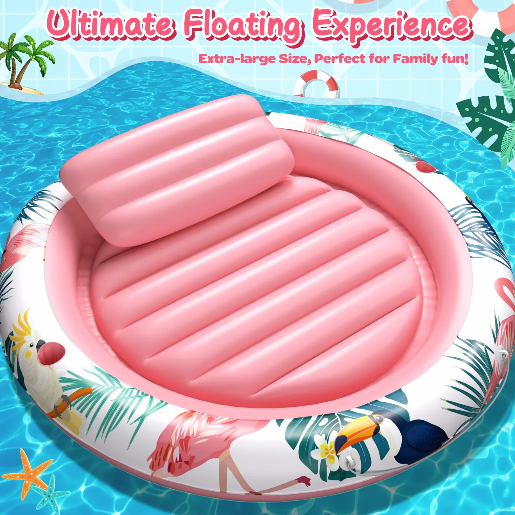 Colchoneta Piscina - Hinchables para Piscina - Flotadores Piscina - Colchonetas Inflables Piscina Adultos - Colchoneta Playa - Colchon Hinchables Inflables Adecuada para Piscina de Playa