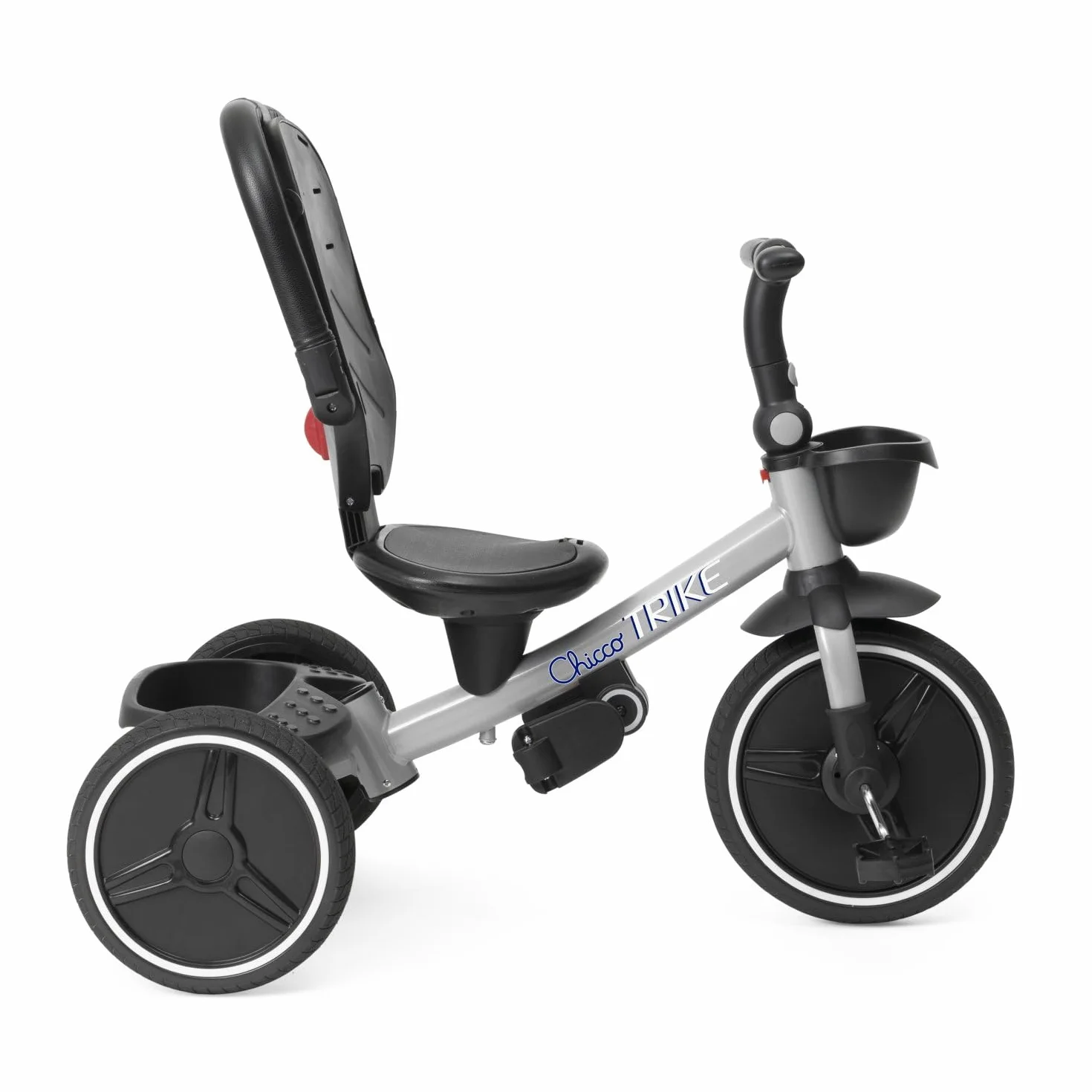 Chicco, 4in1 Trike Triciclo con Estructura de Metal, Ruedas Goma EVA, Cinturón de 4 Puntos, Manillar Telescópico y Capota Desmontable, Cochecito con Asiento Reversible, Cesta, Juguete 6 Meses - 5 Años