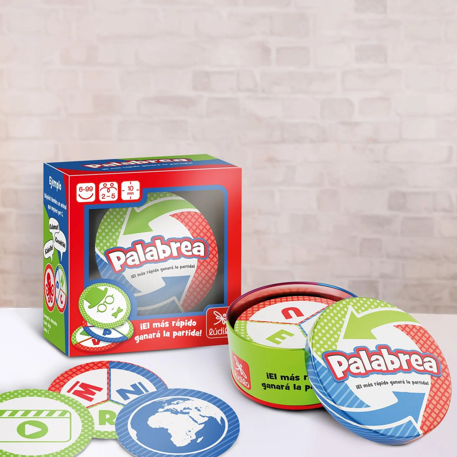 Ludilo - Palabrea | Juegos De Mesa Niños 6 Años O Más | Juegos Educativos 6 Años O Más | Juego Cartas Niños 10 Minutos De Duración | Juego De Mesa De 2 A 5 Jugadores | Regalos para Niños