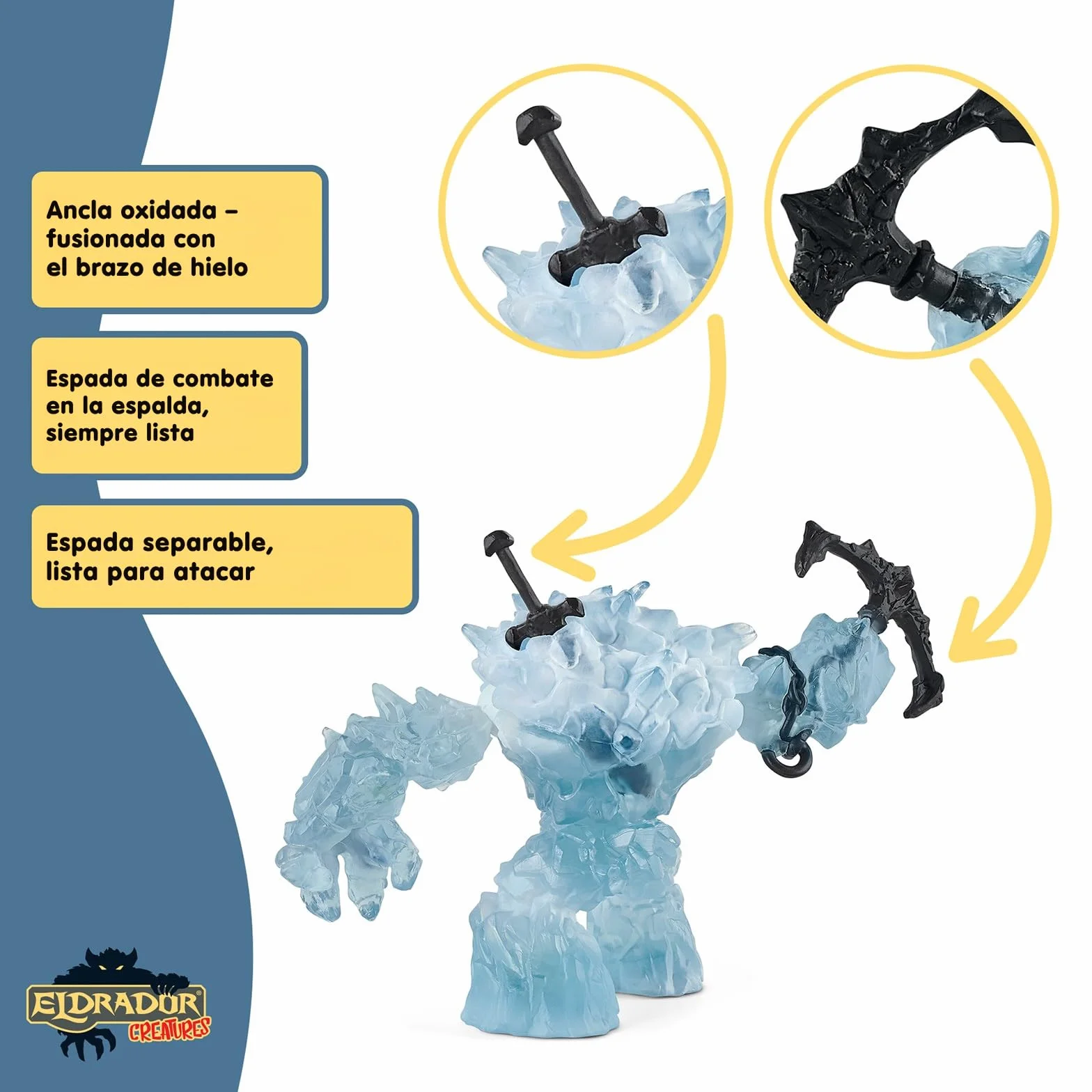 Schleich 70146 Gigante de Hielo, a Partir de 7 años, ELDRADOR Creatures - Figura, 24 x 9 x 14 cm