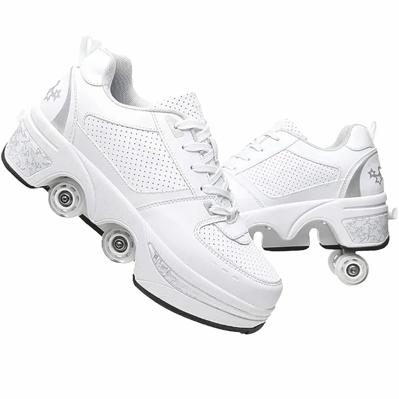 Zapatos con Ruedas para Niños y Niñas Patines Quad Ruedas Sneakers Regalo