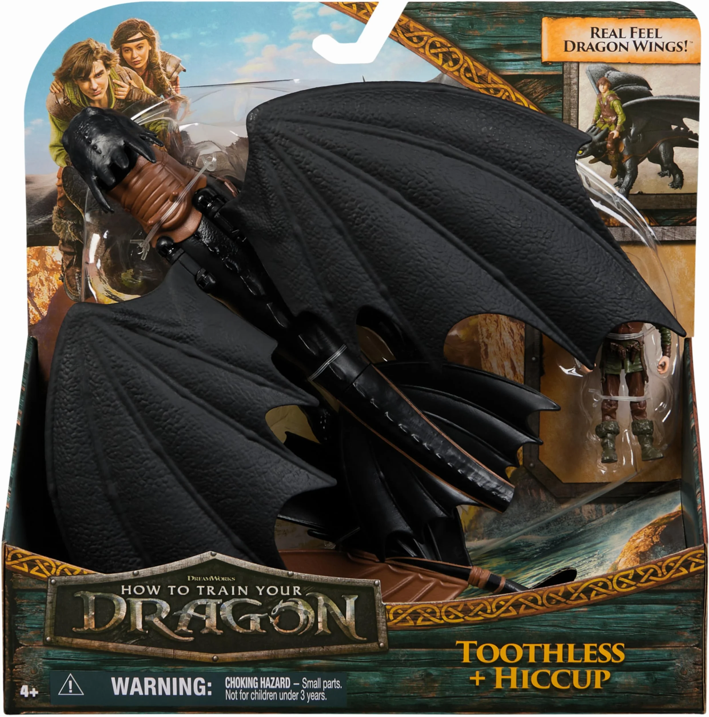 Dreamworks Dragons Pack Figura Dragón y Vikingo Desdentao y Hipo Cómo Entrenar a Tu Dragón Figuras de Acción Articuladas Juguetes Niños 4 Años +