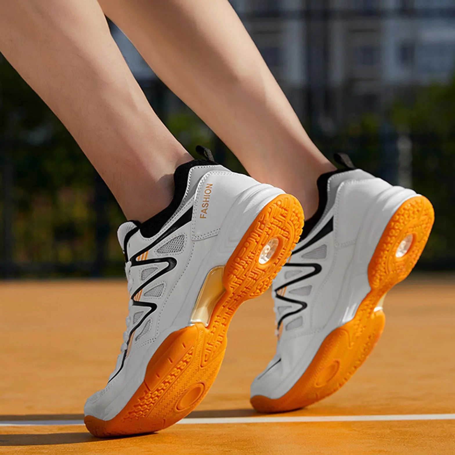 Zapatillas De Tenis Bádminton para Hombres Zapatos Entrenamiento Interior Anti-Slip Liviano Voleibol Raqueta Blanco 42 EU
