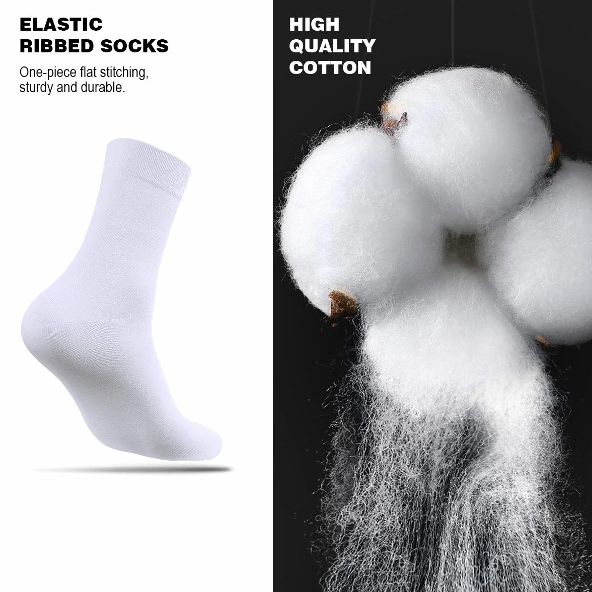 Calcetines de Deporte Running 6 Pares Térmicos Algodón Transpirable para Hombre y Mujer 35-38 Negro Blanco