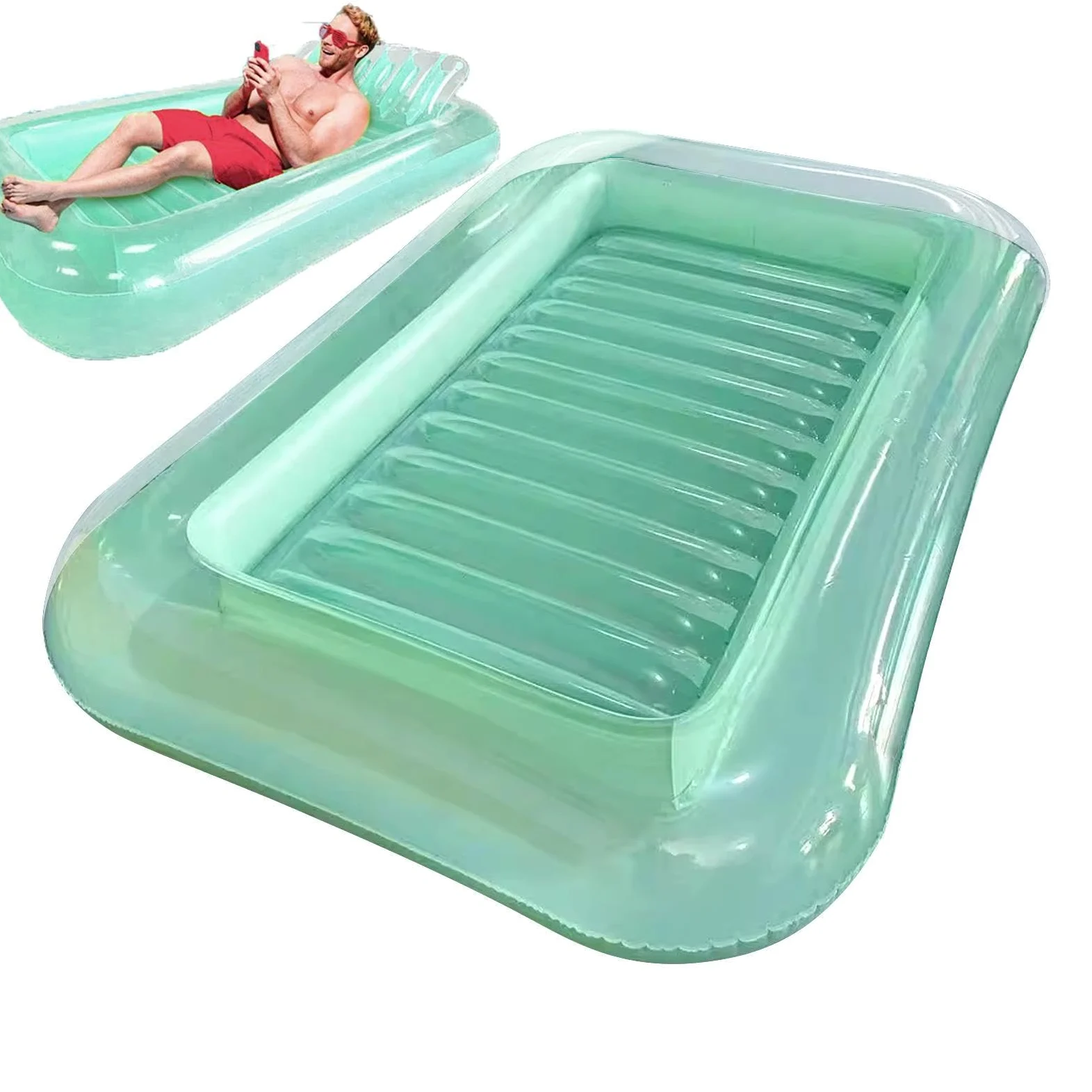 Colchonetas Piscina Hinchables, Flotantes Para Adultos Balsa Flotante | Tumbona Engrosada De La Piscina Para Playa Lago Río Vacaciones Jardín Patio Camping Y