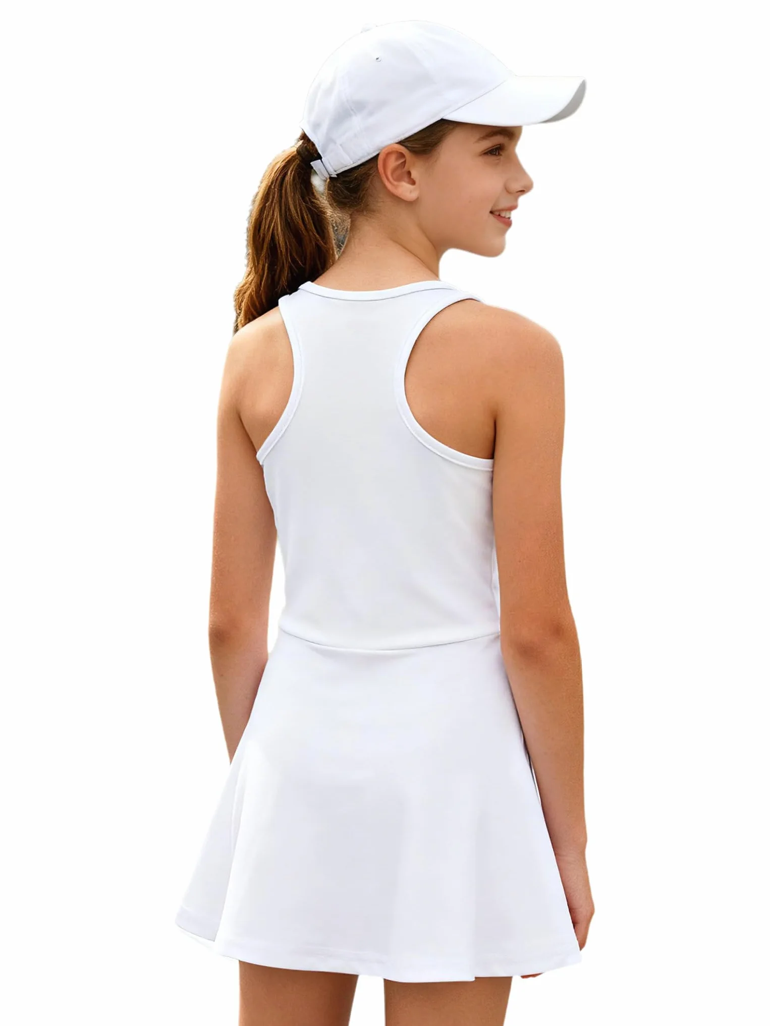 Traje de tenis sin mangas espalda cruzada para niños y niñas