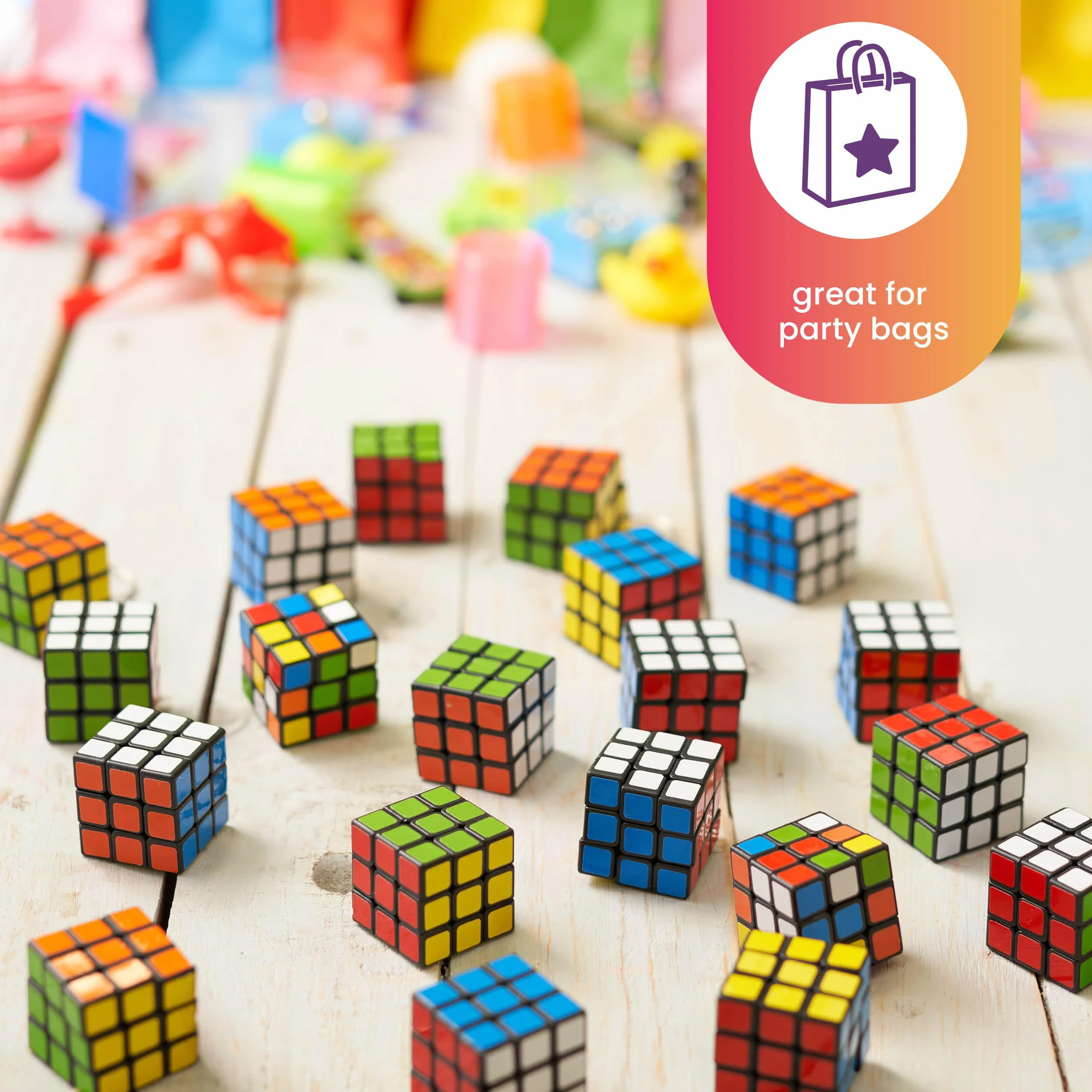 THE TWIDDLERS - 30 Mini Rompecabezas Speed Cube Fidget Toys, 3x3 Mini Juegos para Llenar Bolsas de Fiesta para Niños, Rompecabezas Multipack Premios para Aulas - 3cm