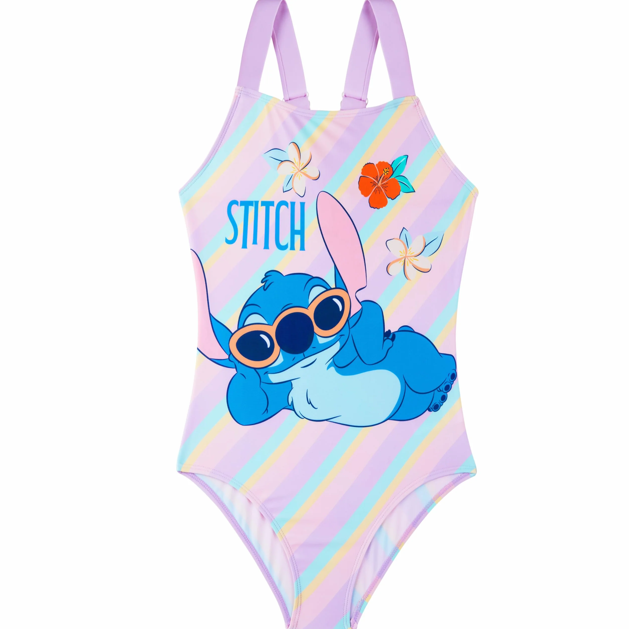 Barbie Disney Stitch Bañador Niña Traje de Baño Una Pieza Tirantes Ajustables Playa Piscina