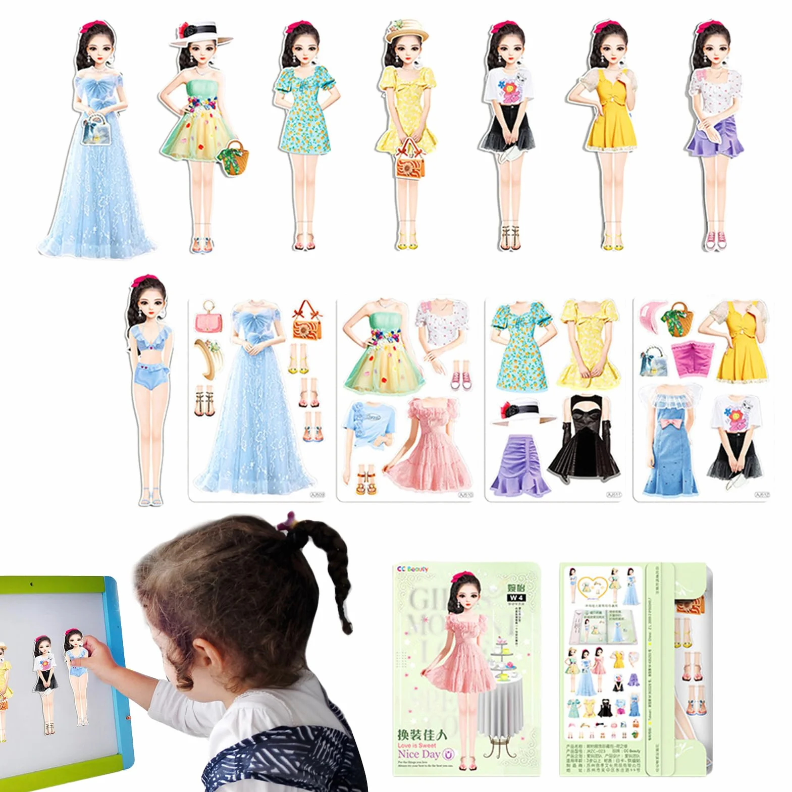 Muñecas de Papel Magnéticas - | Trajes Magnéticos, Juegos Creativos Niños, Ropa de Papel, Diversión Cumpleaños, Actividades Educativas, Regalo Día Niños