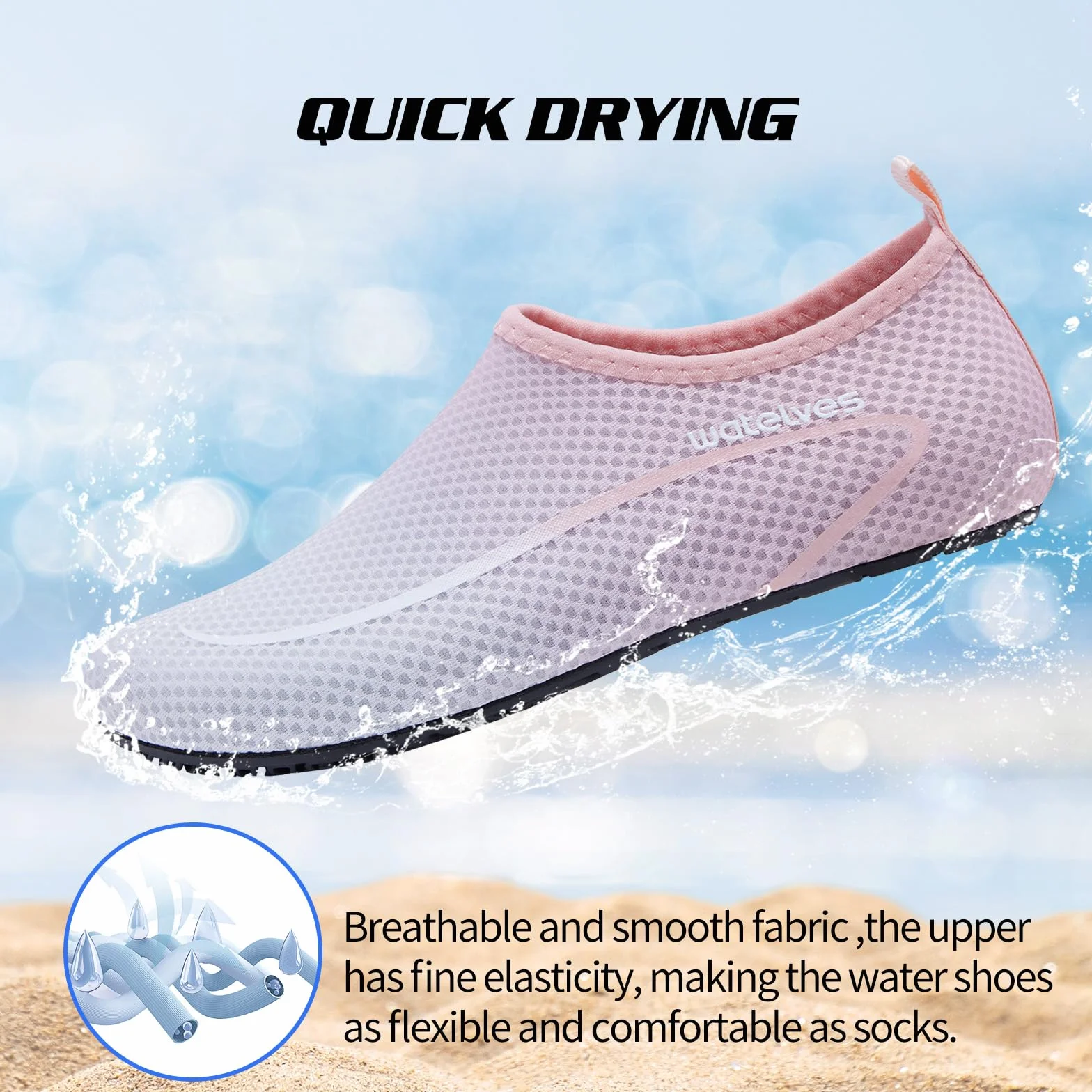 WateLves Zapatos Acuáticos Antideslizantes Snorkel Surf Descalzos Piscina Playa Agua