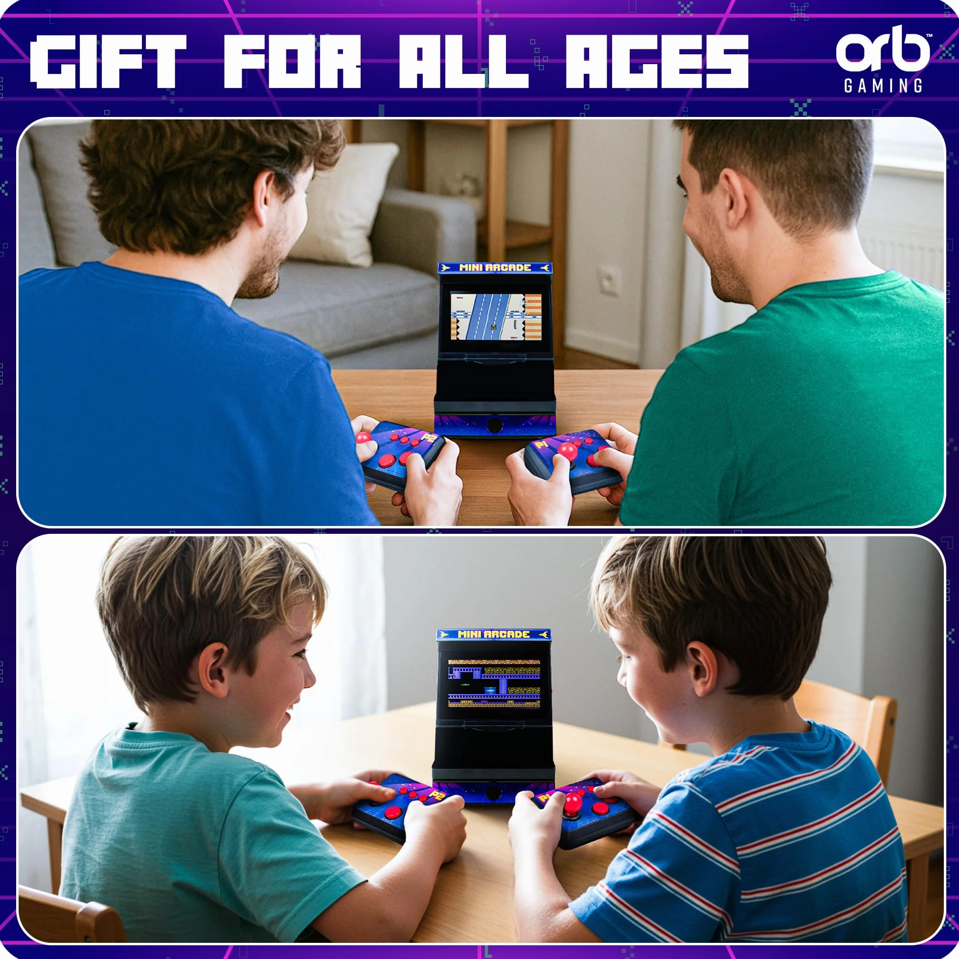 THUMBS UP Mini Arcade 2 Jugadores 300 Juegos 15Cm