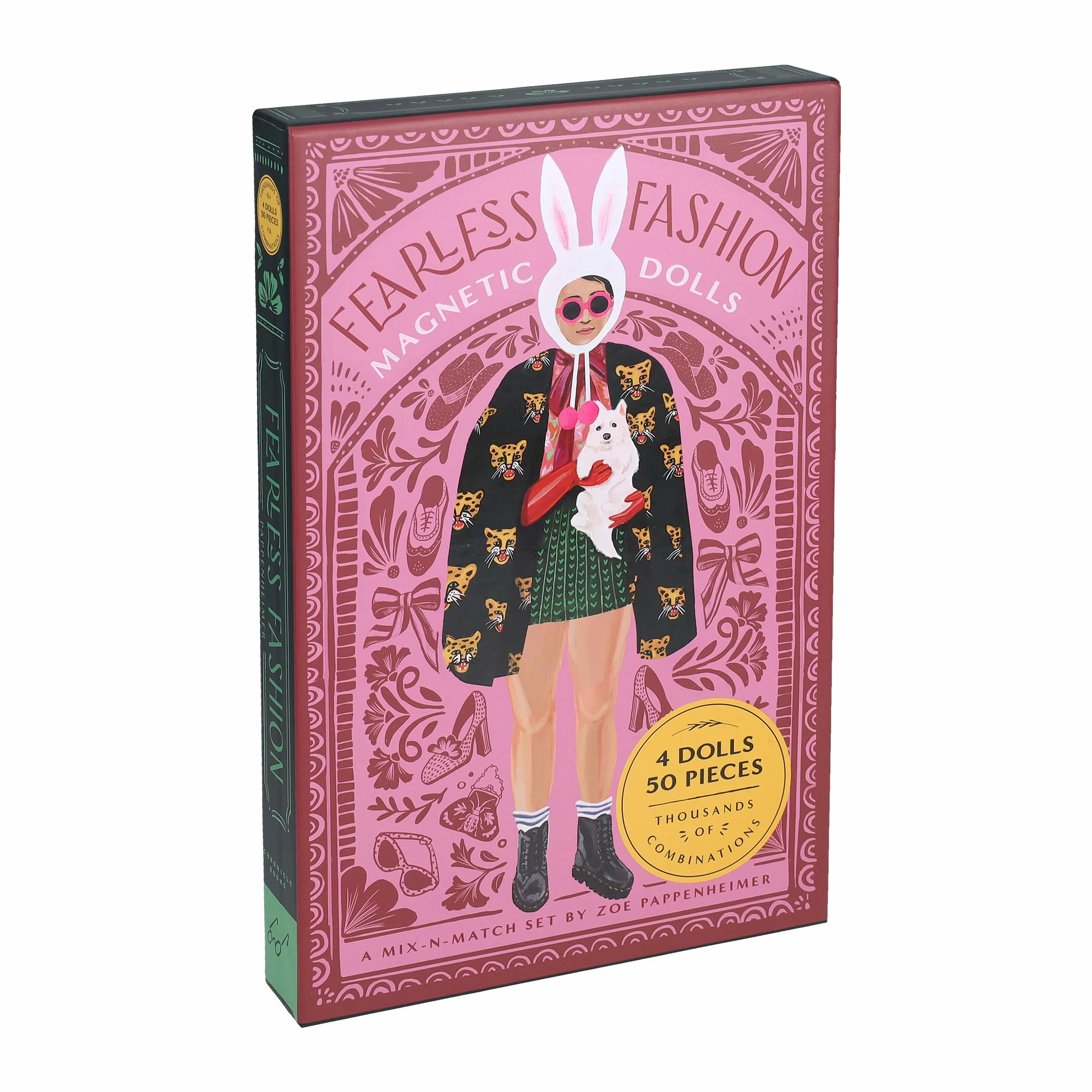 Chronicle Books Fearless Fashion Magnetic Dolls | Mix-N-Match Set | 4 Dolls, 50 Pieces, Thousands of Combinations