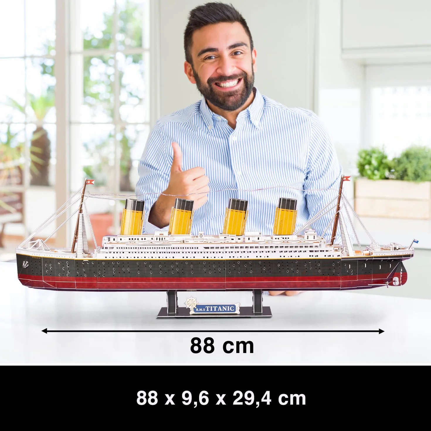Puzzle 3D Maqueta Titanic LED 266 Piezas para Construir Adultos