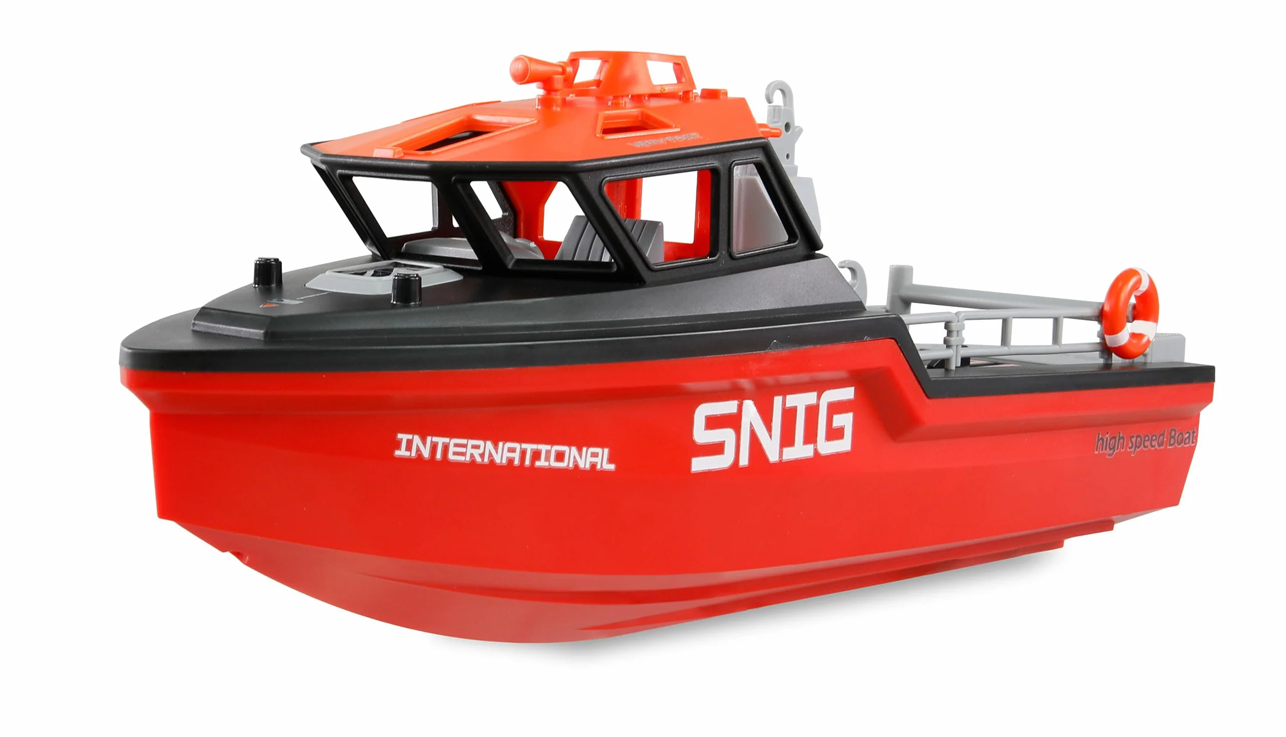 Amewi Barco Salvavidas RC sin escobillas, 320 mm, RTR Rojo/Negro, teledirigido, niño a Partir de 8 años