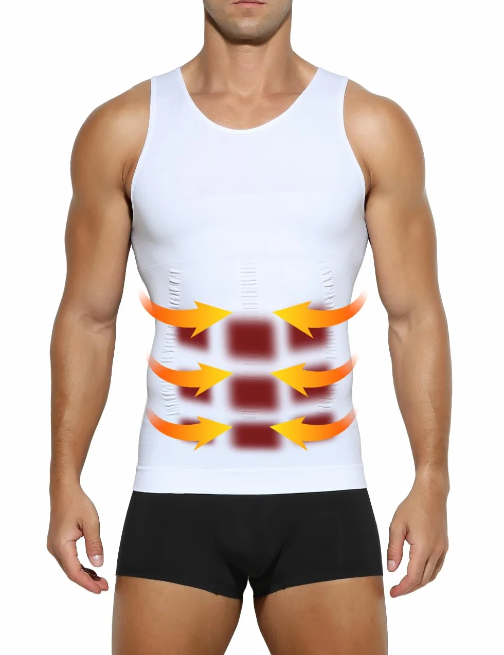 Casey Kevin Faja Chaleco Hombre Camiseta Reductora Compresión Slim Body Shaper Alta Elasticidad S-XXL
