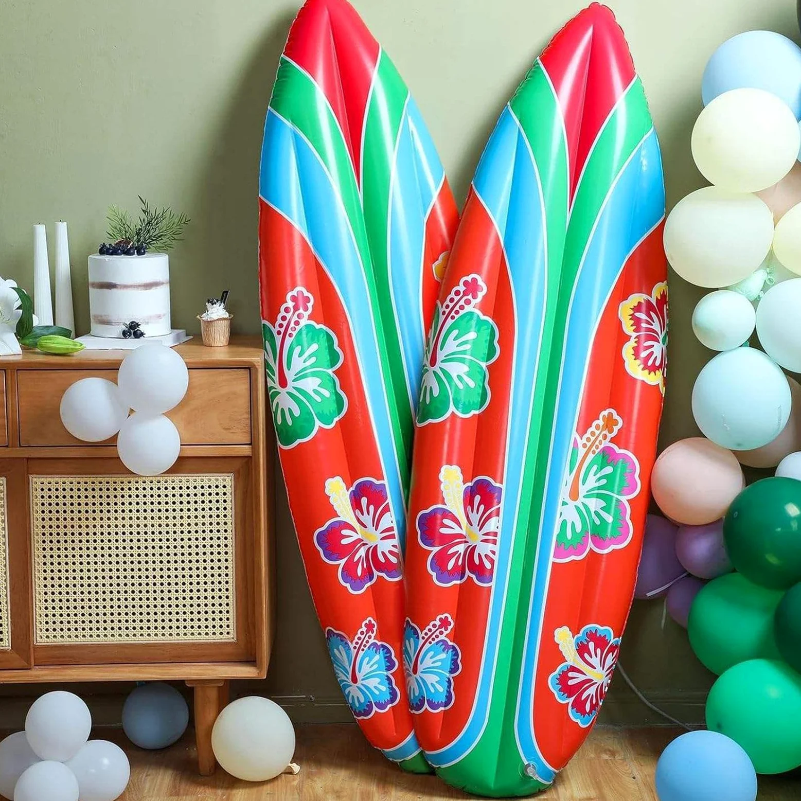 Tabla De Surf Hinchable Juguete Acuático Portátil, Set De 2 Piezas | Tabla Surf Para Niños para Playa de Verano, Piscina al Aire Libre, Decoración para , Patio y Juegos