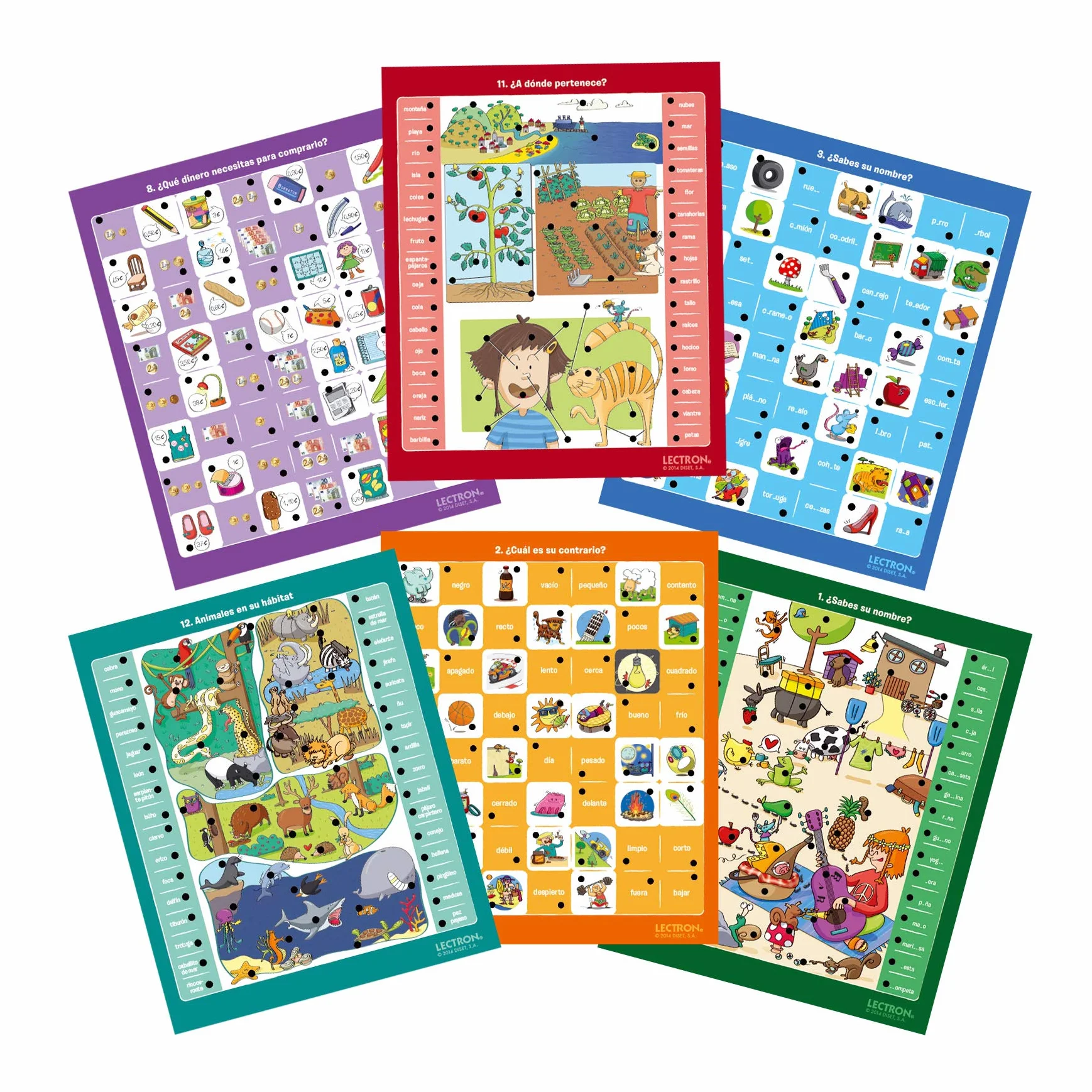 Diset, Lectron Primer Ciclo de Primaria, Juego Educativo de asociar Preguntas y respuestas a Partir de 6 años, Multicolor