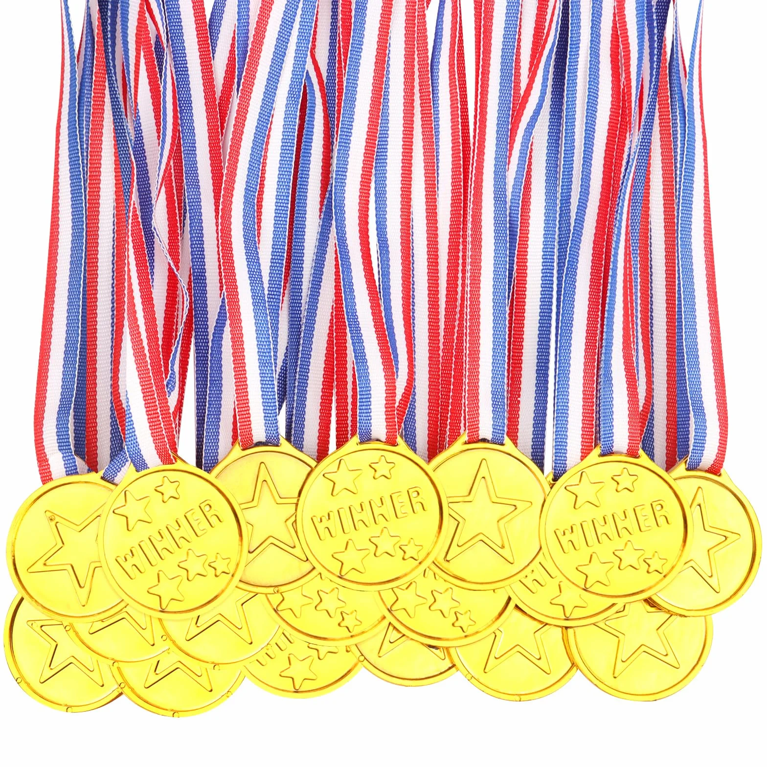 Talifoca 18 Medallas de Ganador de Oro, Plástico para Niños Deportivas