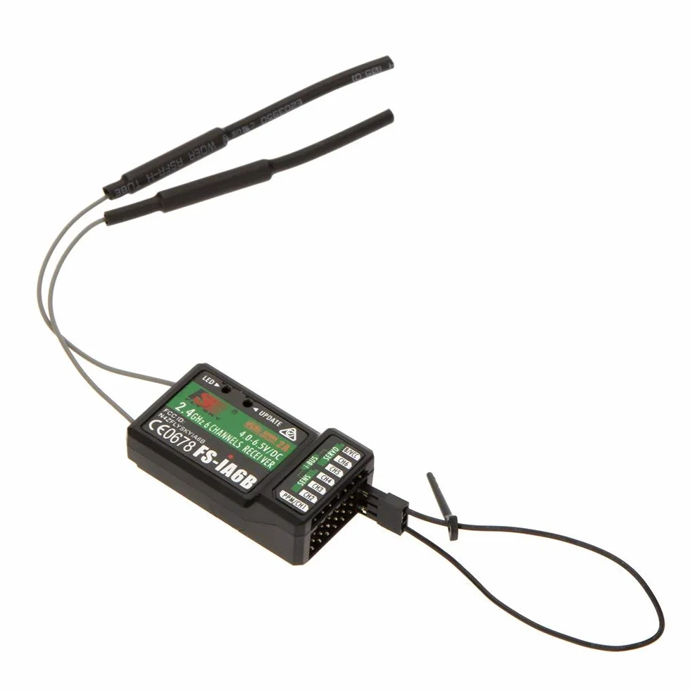 Salida PPM de Receptor de 6 Canales, con transmisor Flysky i4 i6 i10 Compatible con Puerto iBus, para Control Remoto 2.4G Flysky FS-iA6B