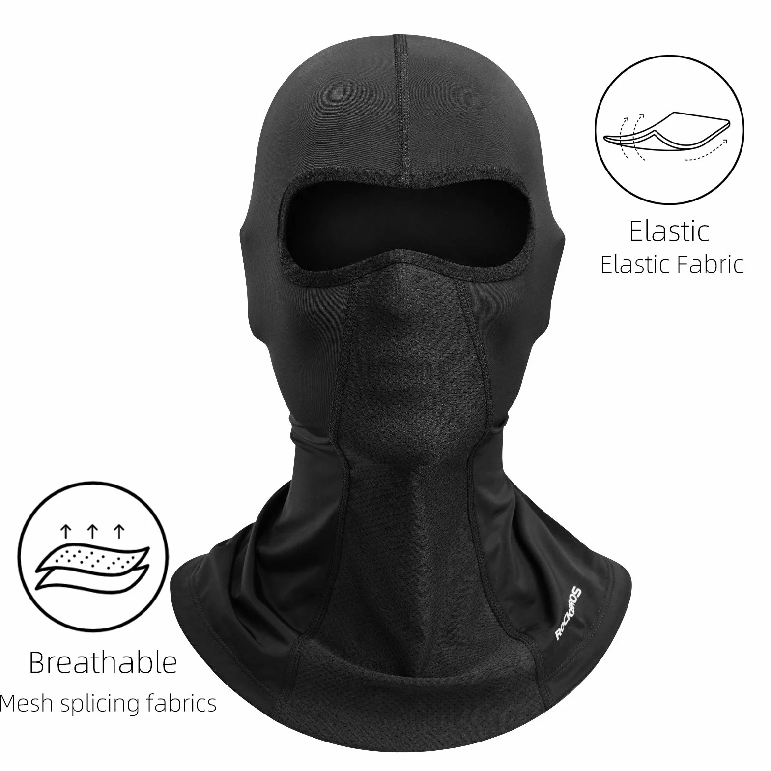 ROCKBROS Balaclava Transpirable UPF50+ Cubierta de Cara Completa Ciclismo Moto