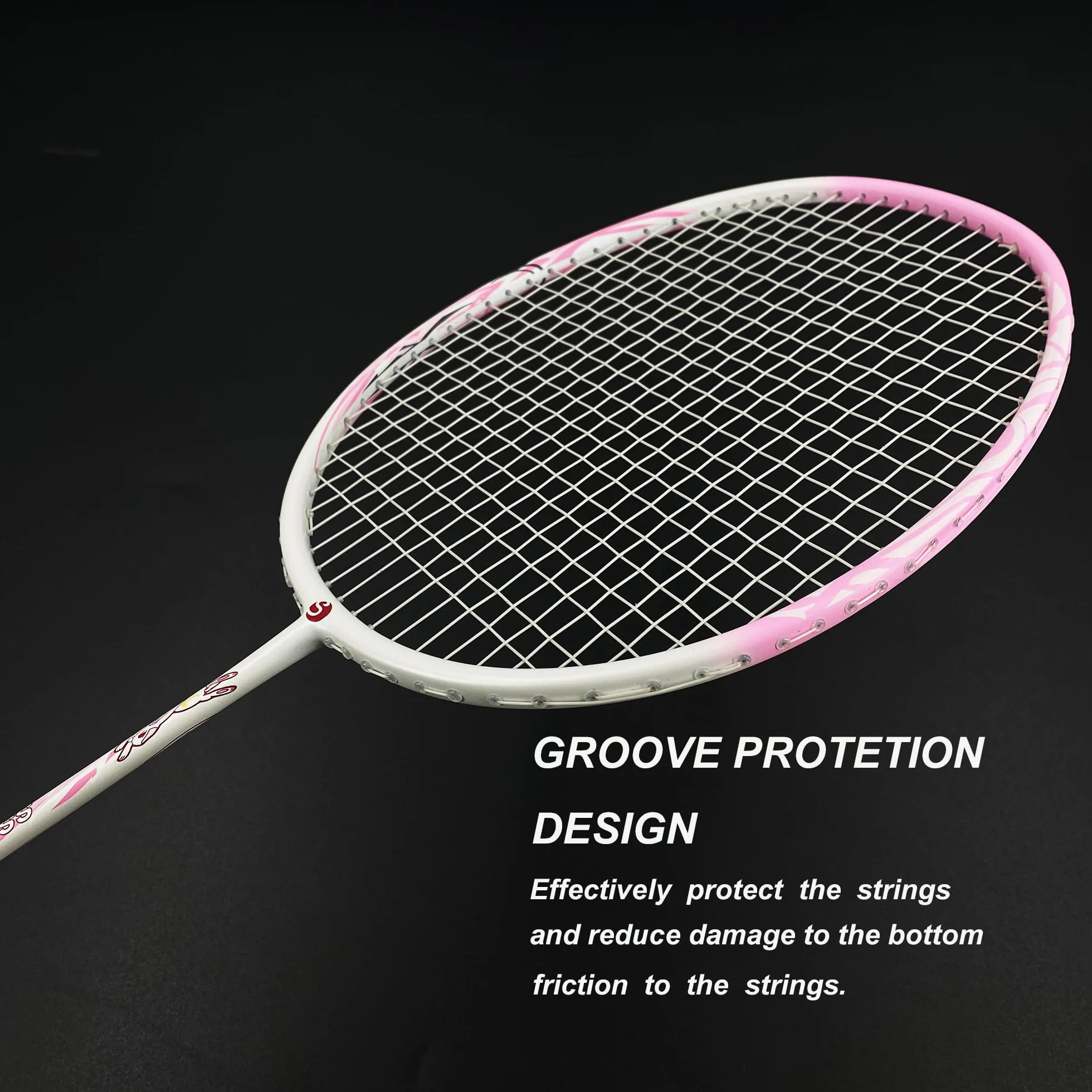 Senston Raqueta de bádminton Ligera 100% Carbono con Agarre y Bolsa