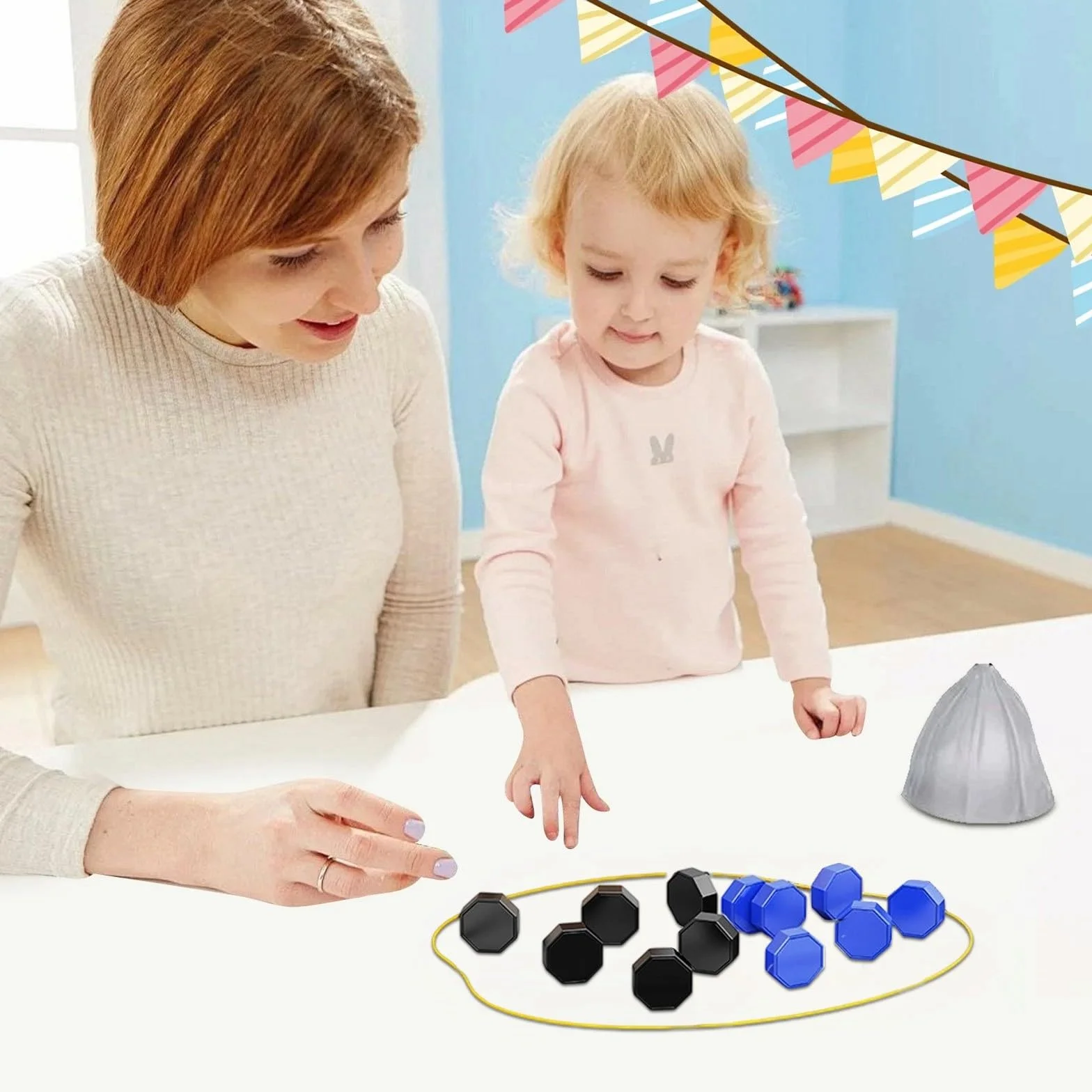 Juego de ajedrez magnético portátil con imán para viajes y camping. Con 20-40 piedras magnéticas como regalo para niños de 9 a 14 años. Incluye rompecabezas Checkers juego en formas geométricas.
