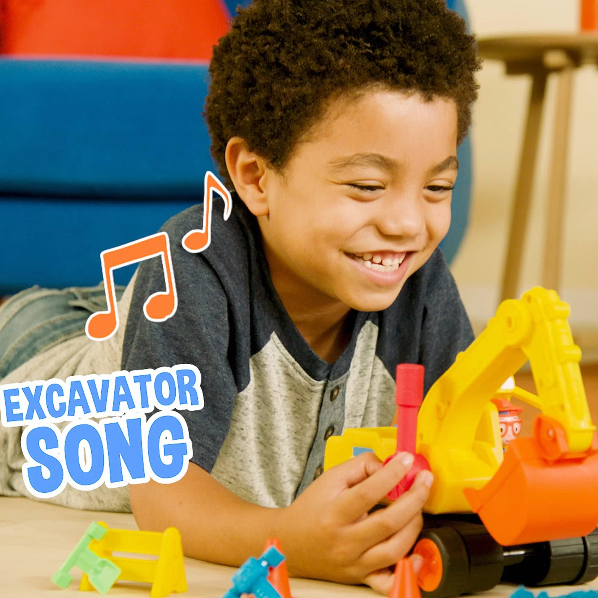 Blippi- Camión Excavadora, Color Amarillo (BLP0095)